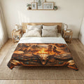 Native Spirit Cotton Comforter – Tribal Campfire Scenic Indigenous Art BeddingEmber Spirit Apparel