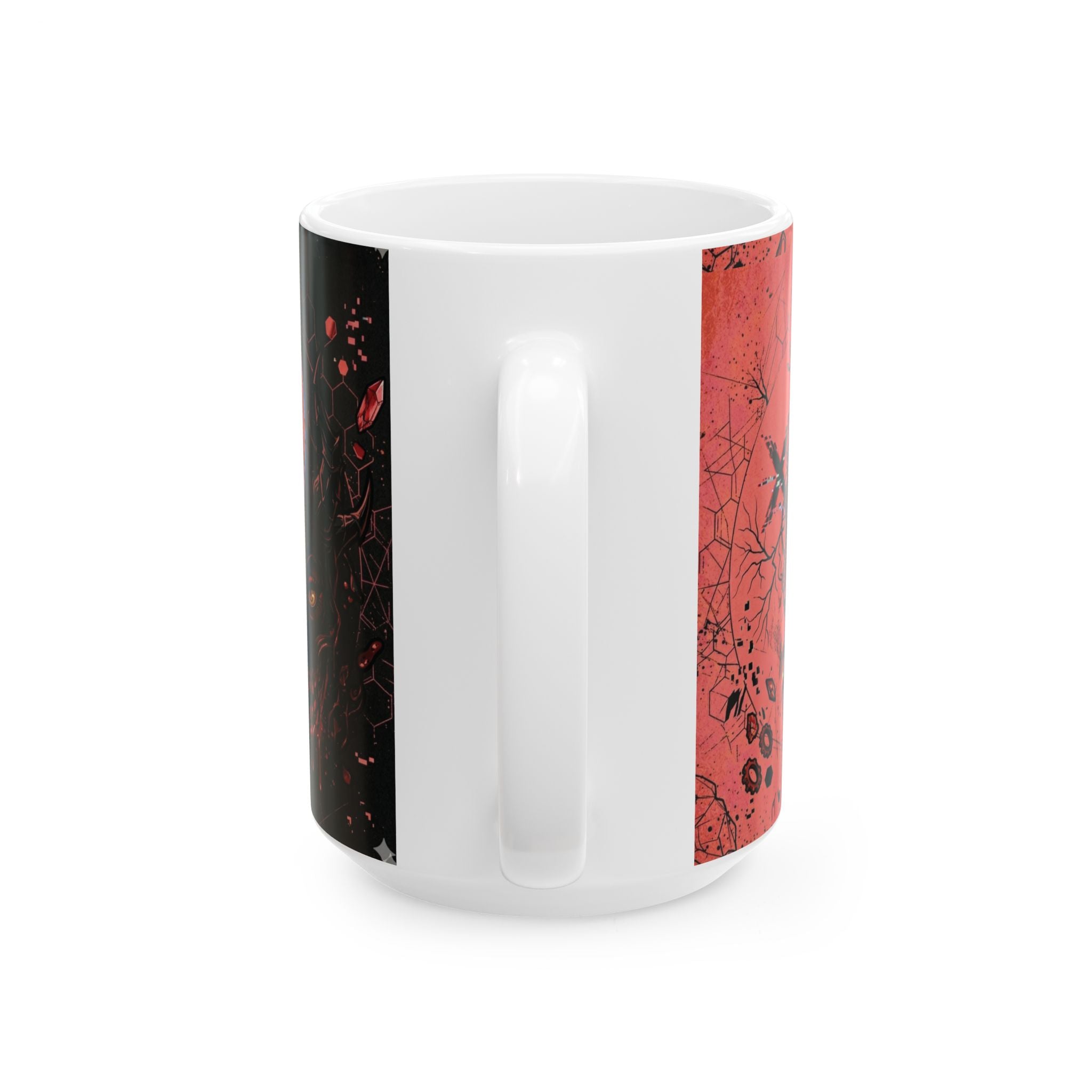 Ying Yang Red Heart   - Keep Teaching & Walking The Red Road - Ceramic Mug, (11oz, 15oz)
