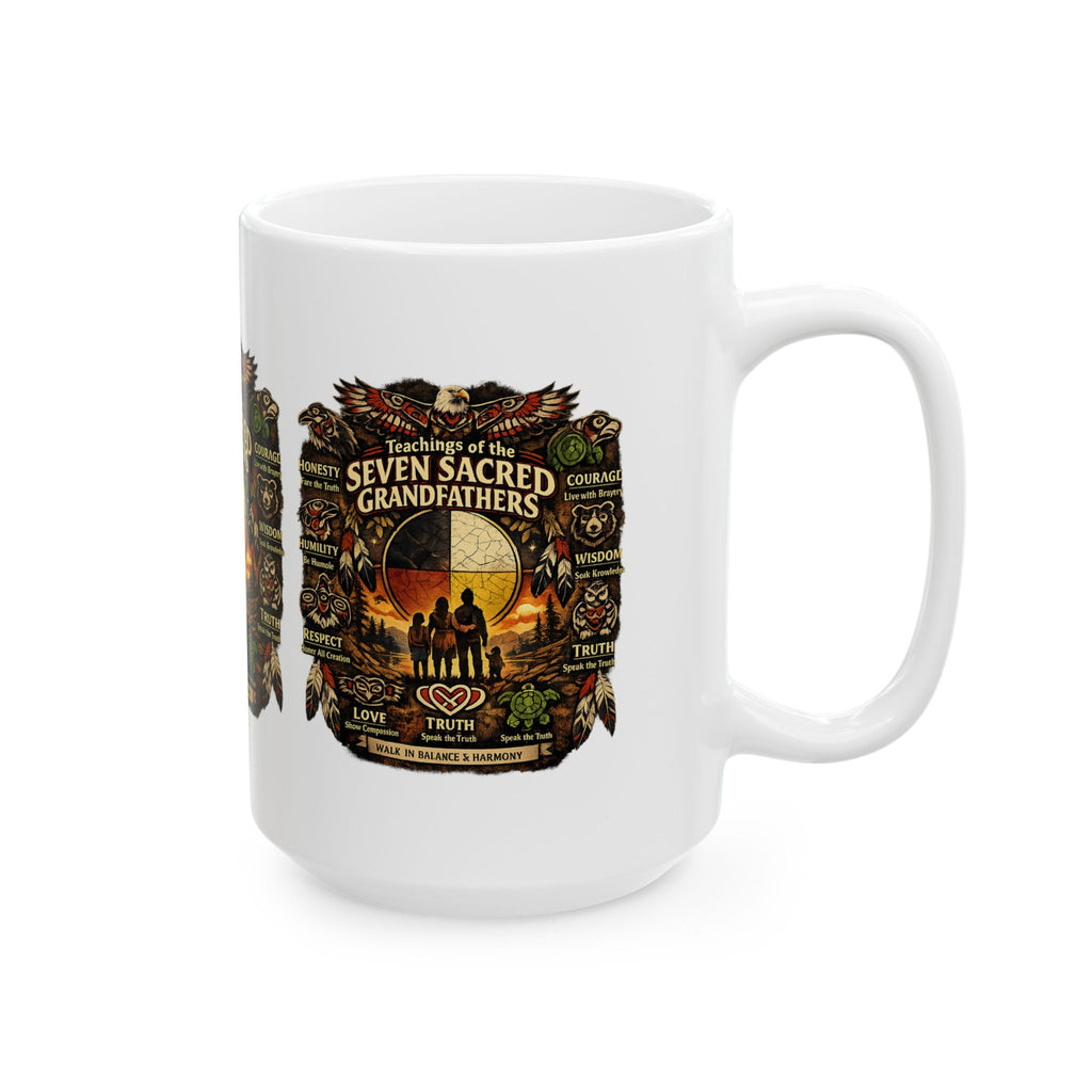 The Seven Sacred Generations Ceramic Mug, (11oz, 15oz)The Seven Sacred Generations Ceramic MugEmber Spirit Apparel