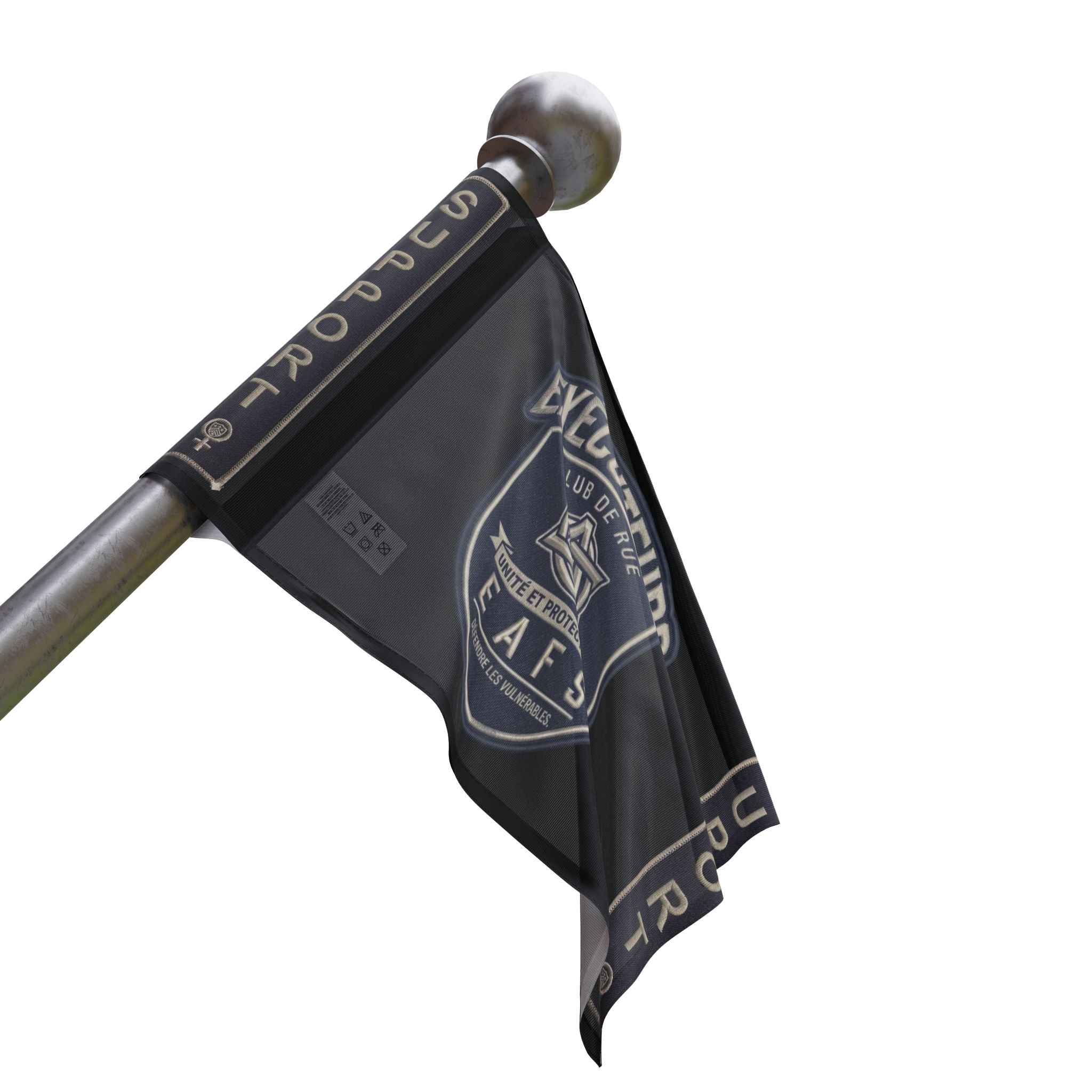 CAWS - Enforcers Street Club Flag – Unity & Protection CAWS Emblem ( French)