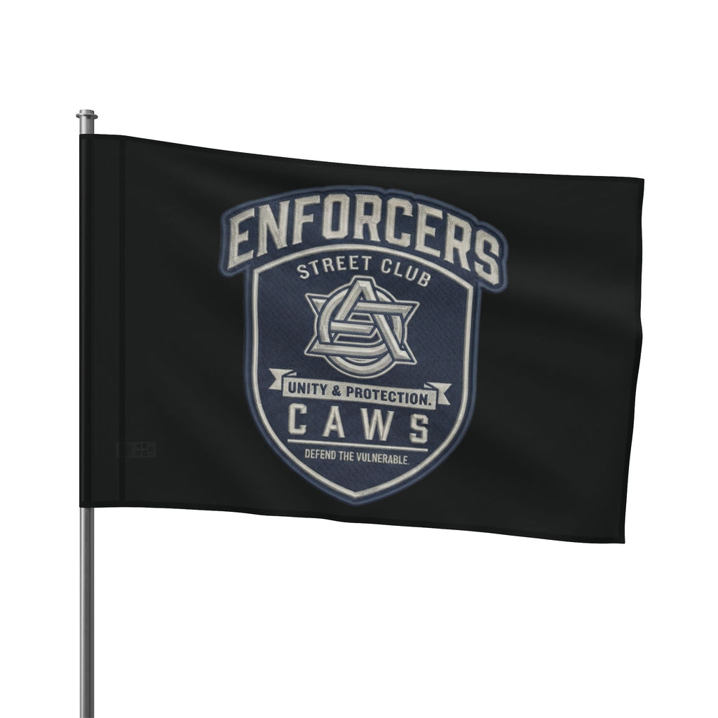 CAWS - Enforcers Street Club Flag – Unity & Protection CAWS Emblem