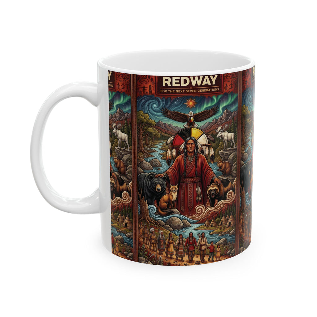 Redway  - Keep Teaching & Walking The Red Road - Ceramic Mug, (11oz, 15oz)