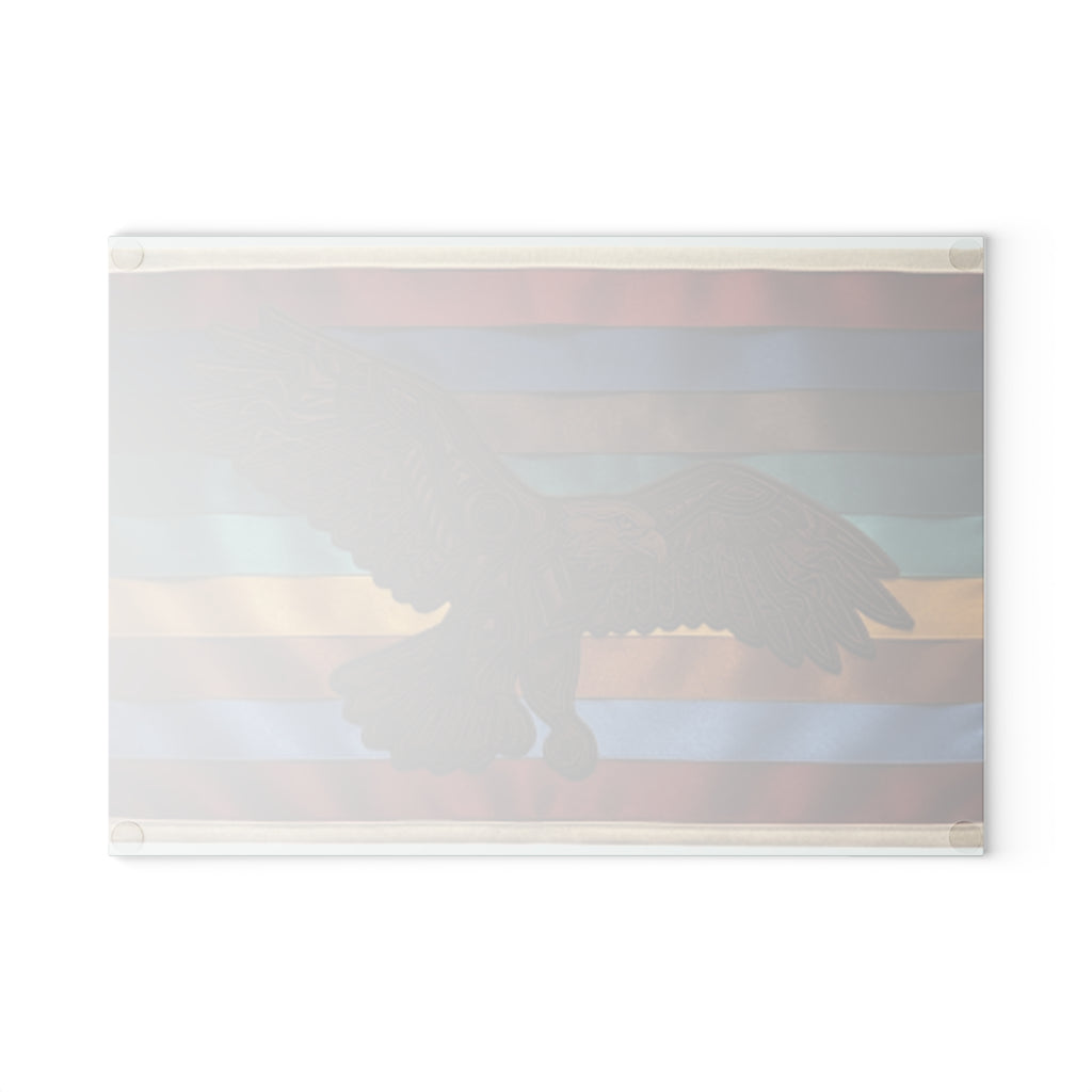 Eagle Traditional Ribbon Design Glass Cutting BoardEmber Spirit Apparel
