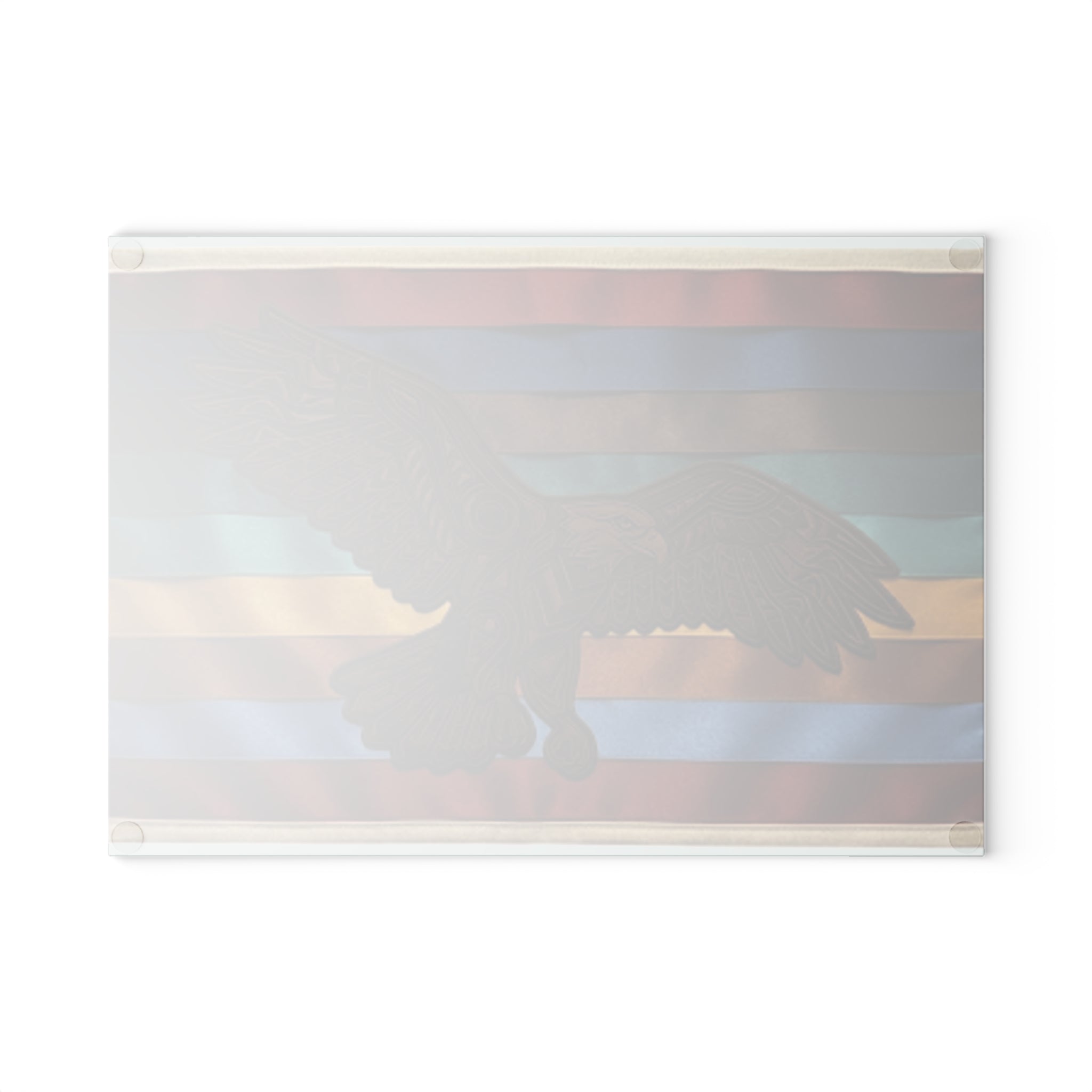 Eagle Traditional Ribbon Design Glass Cutting BoardEmber Spirit Apparel