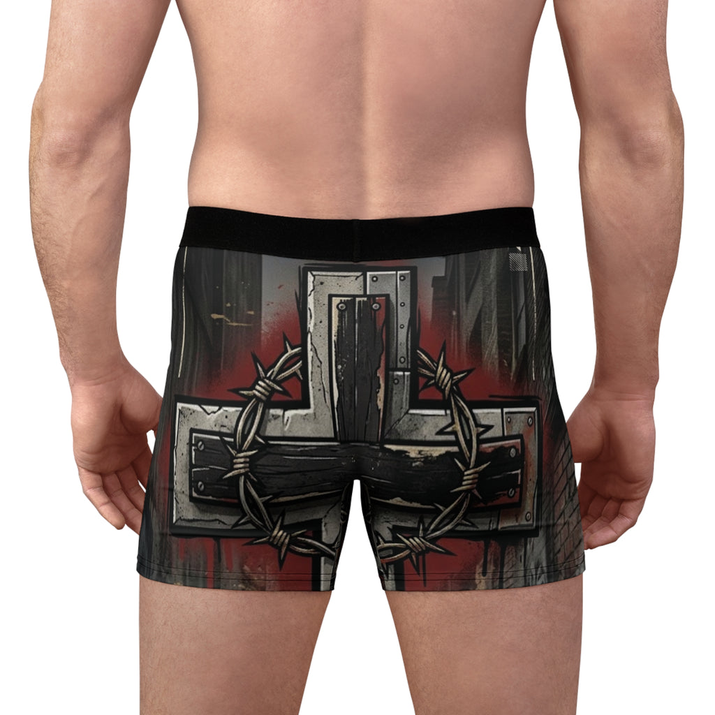 Christian Cross Boxer Briefs — John 3:16 Scripture Print