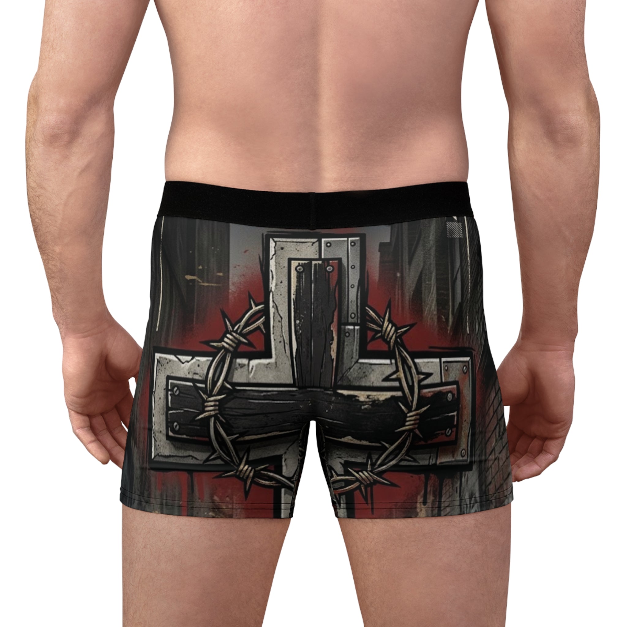 Christian Cross Boxer Briefs — John 3:16 Scripture Print