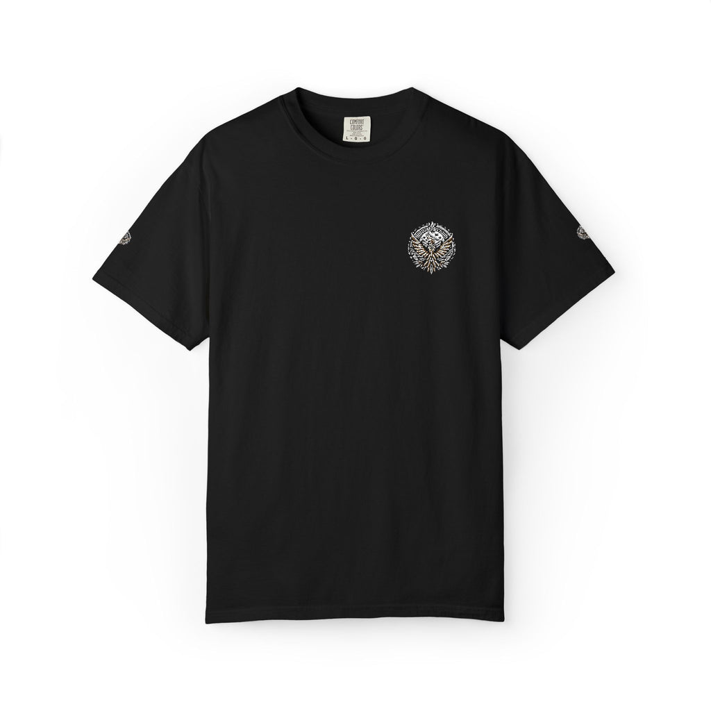 Black Tee — Small Pheonix Chest Print -Ember Spirit Apparel