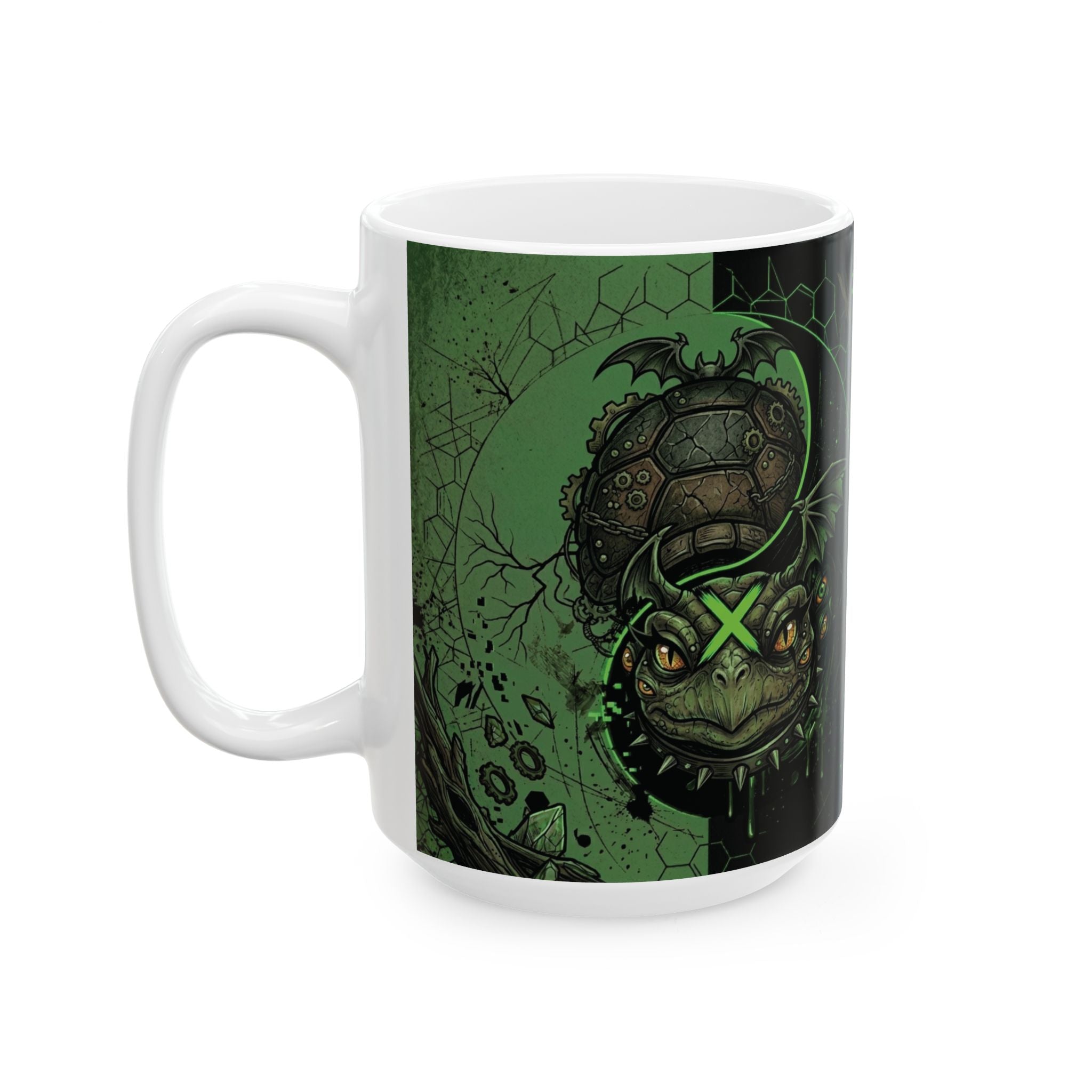 Ying Yang Green - Ceramic Mug, (11oz, 15oz)