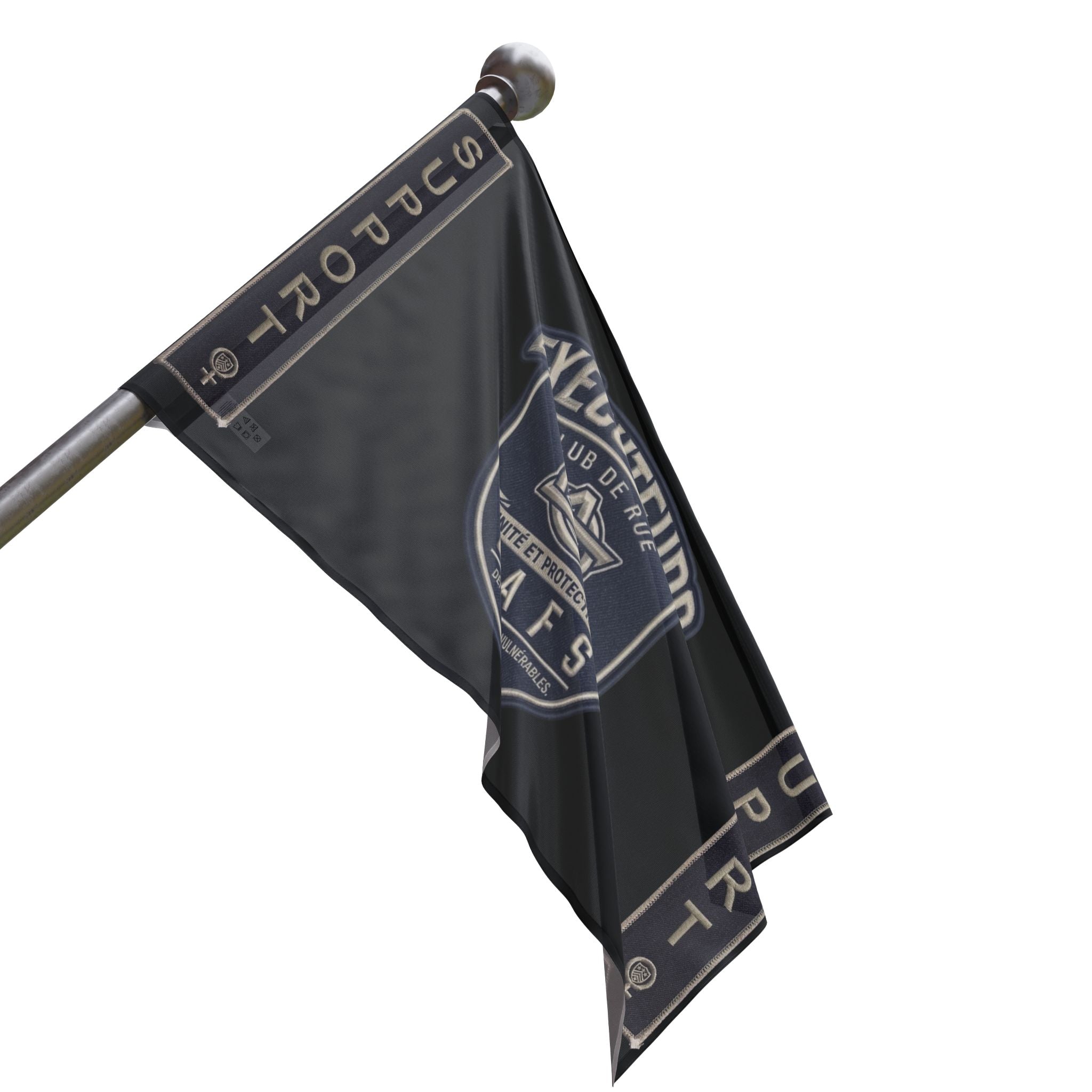 CAWS - Enforcers Street Club Flag – Unity & Protection CAWS Emblem ( French)