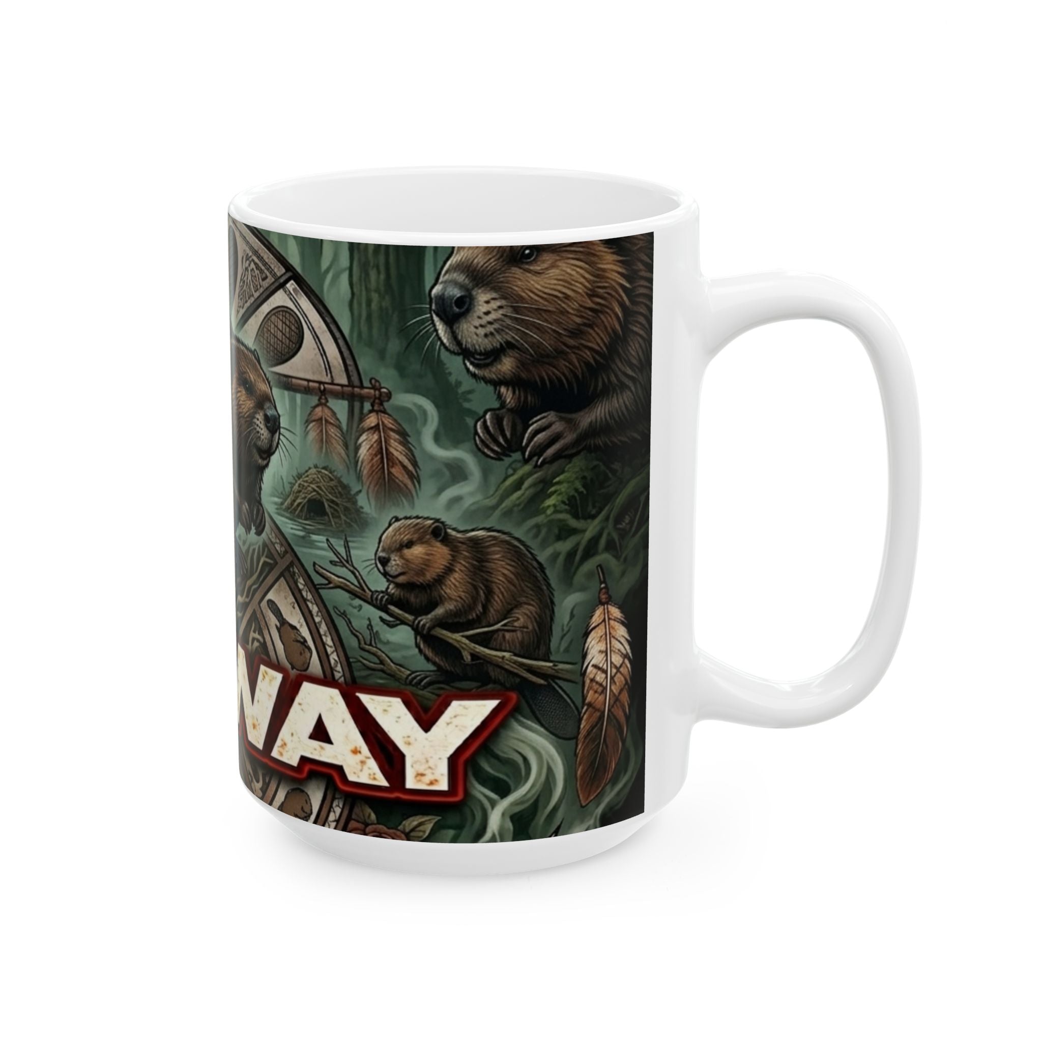 Redway Beaver Ceramic Mug,Ember Spirit Apparel