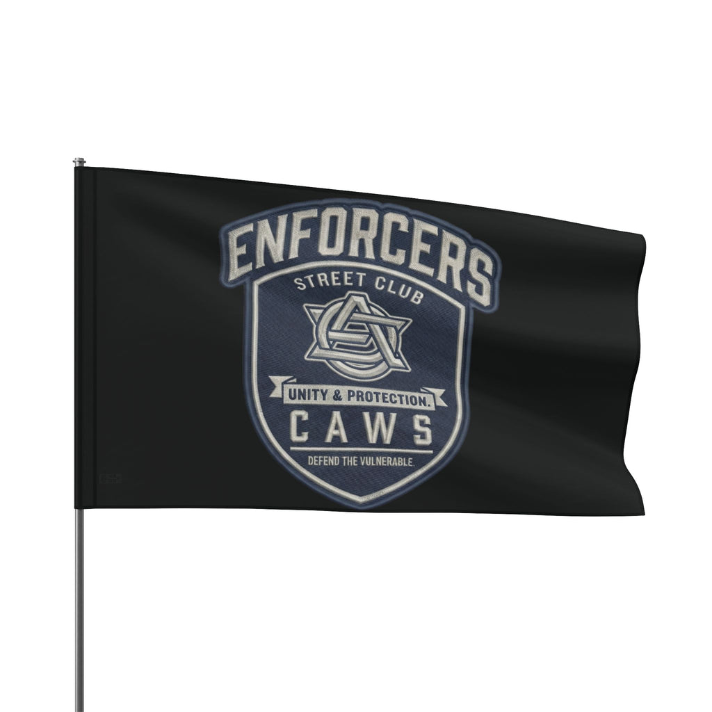 CAWS - Enforcers Street Club Flag – Unity & Protection CAWS Emblem