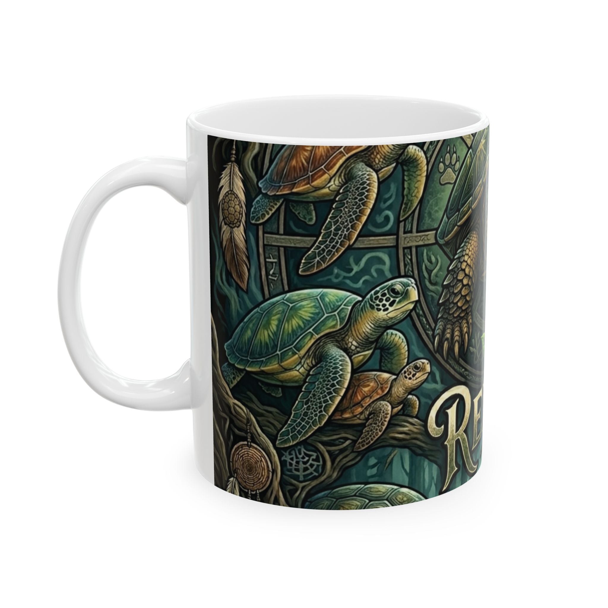 Redway Turtle - Ceramic Mug, (11oz, 15oz)