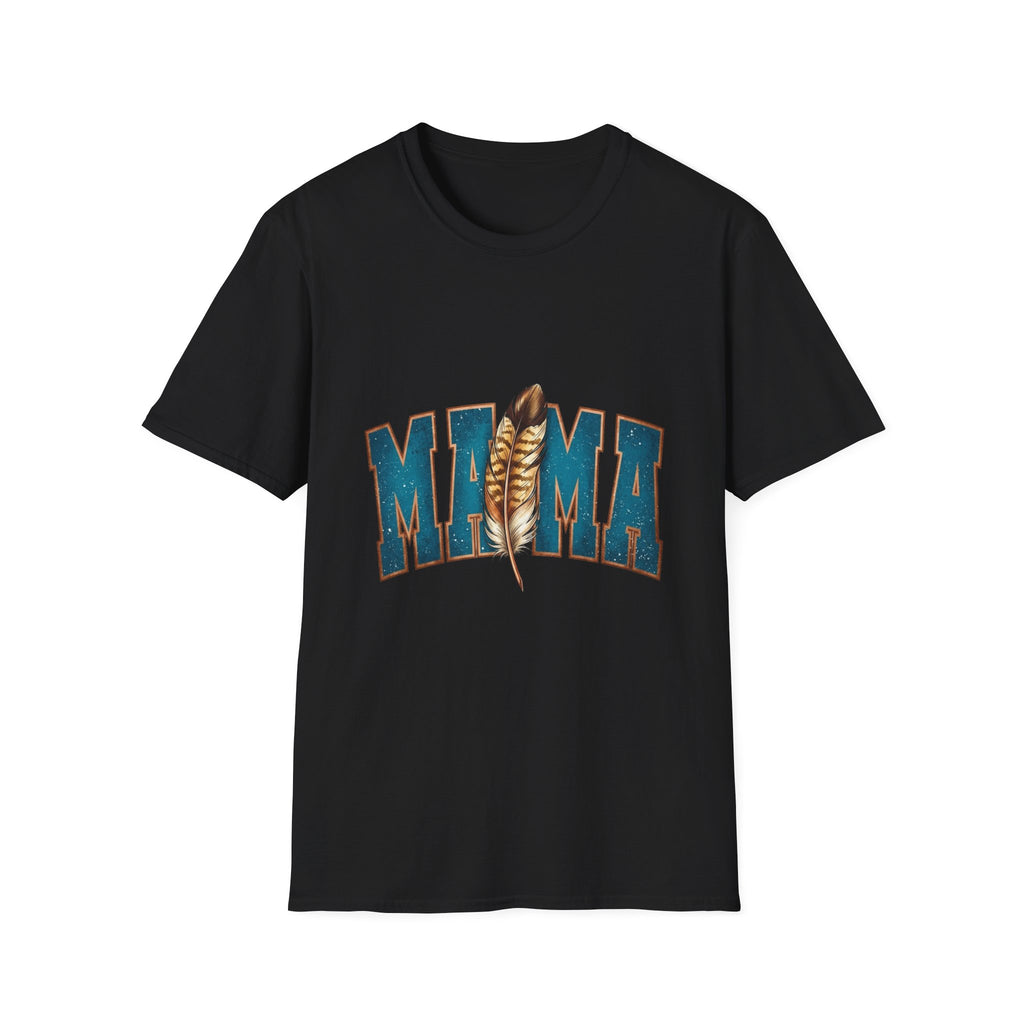 Mama Feather T-Shirt – Rustic Boho Mom Shirt, Mother's Day Gift