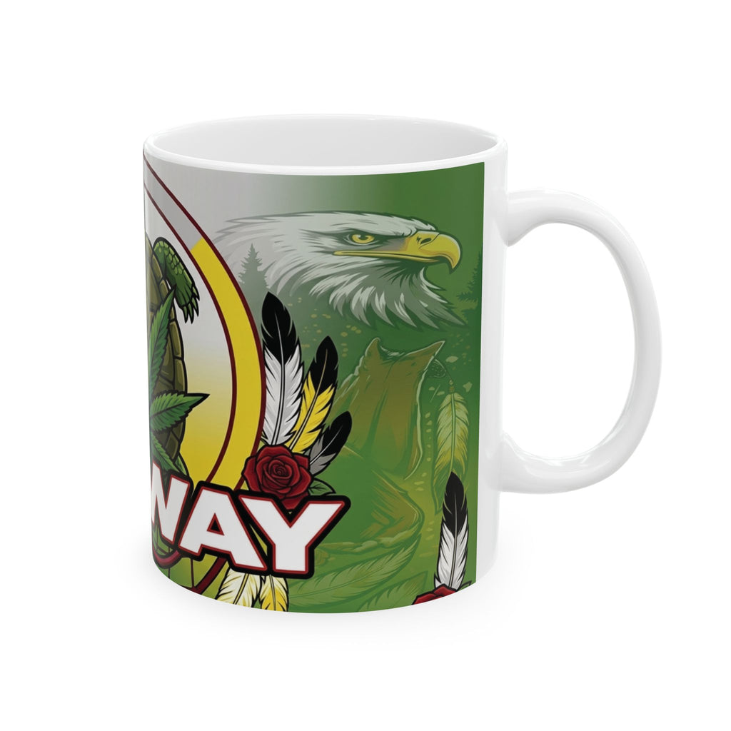 Redway Turtle & Leaf  - Ceramic Mug, (11oz, 15oz)