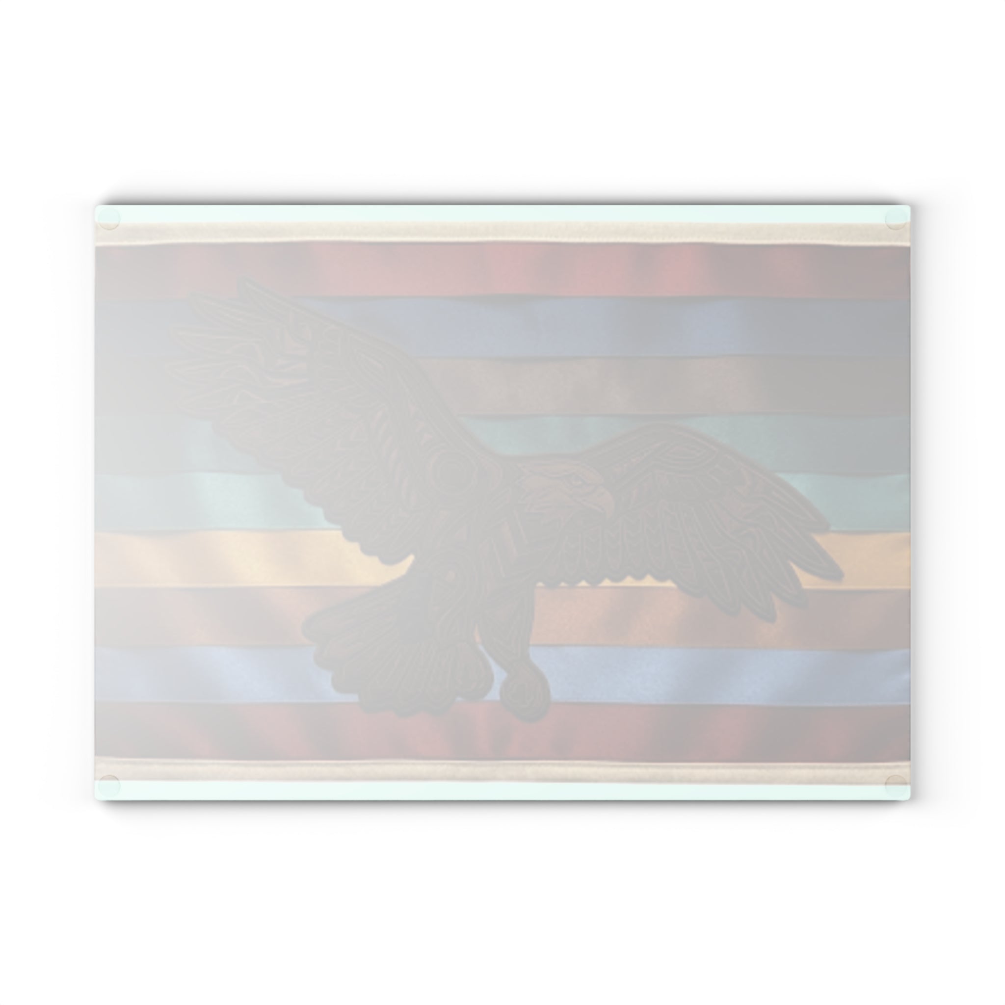 Eagle Traditional Ribbon Design Glass Cutting BoardEmber Spirit Apparel