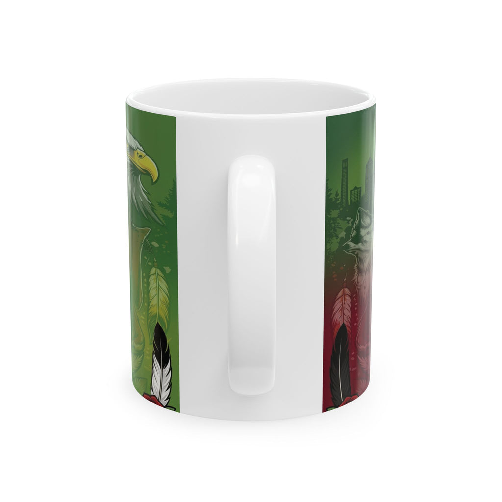 Redway Turtle & Leaf  - Ceramic Mug, (11oz, 15oz)
