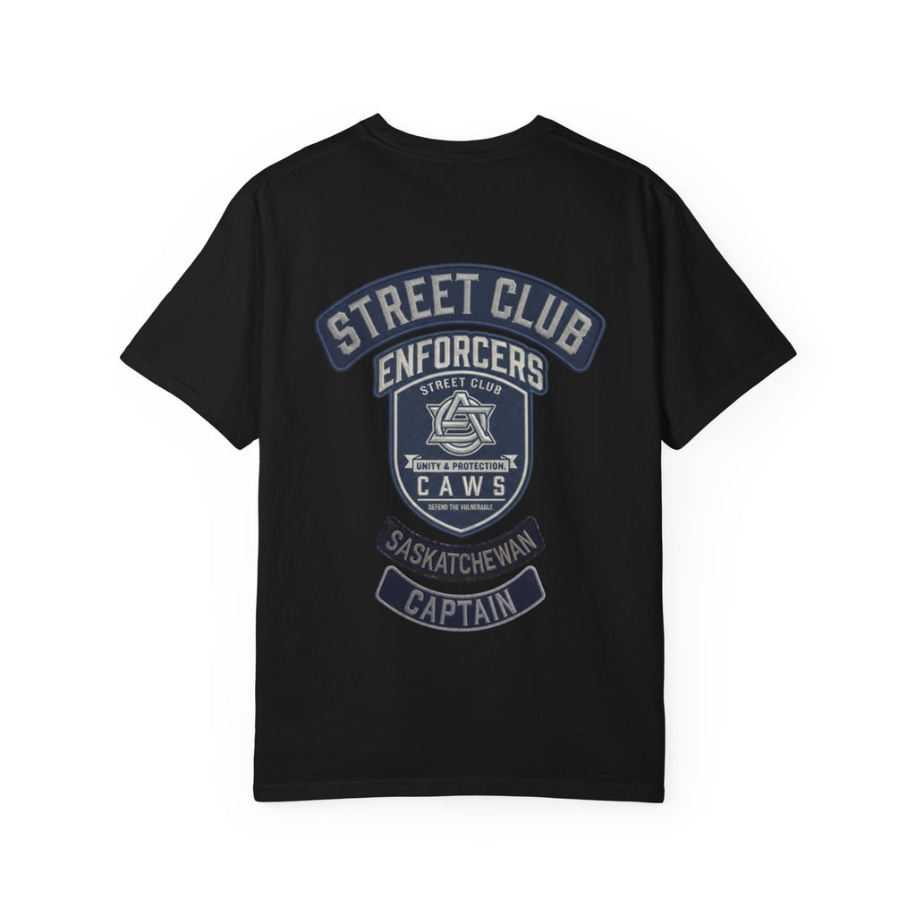 Saskatchewan Captain Support - Street Club Enforcers Tee — CAWS (Children Animals Women Seniors) Alberta