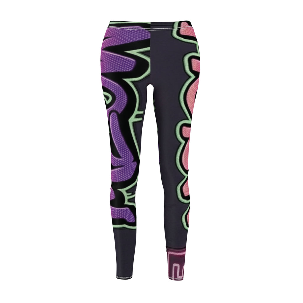 Pussy Place Meow - Women's Cut & Sew Casual Leggings (AOP)
