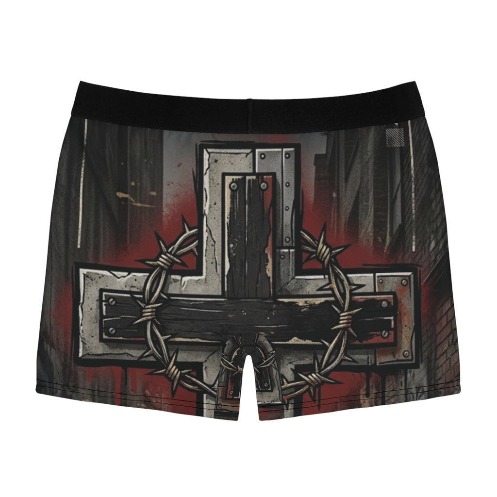 Christian Cross Boxer Briefs — John 3:16 Scripture Print