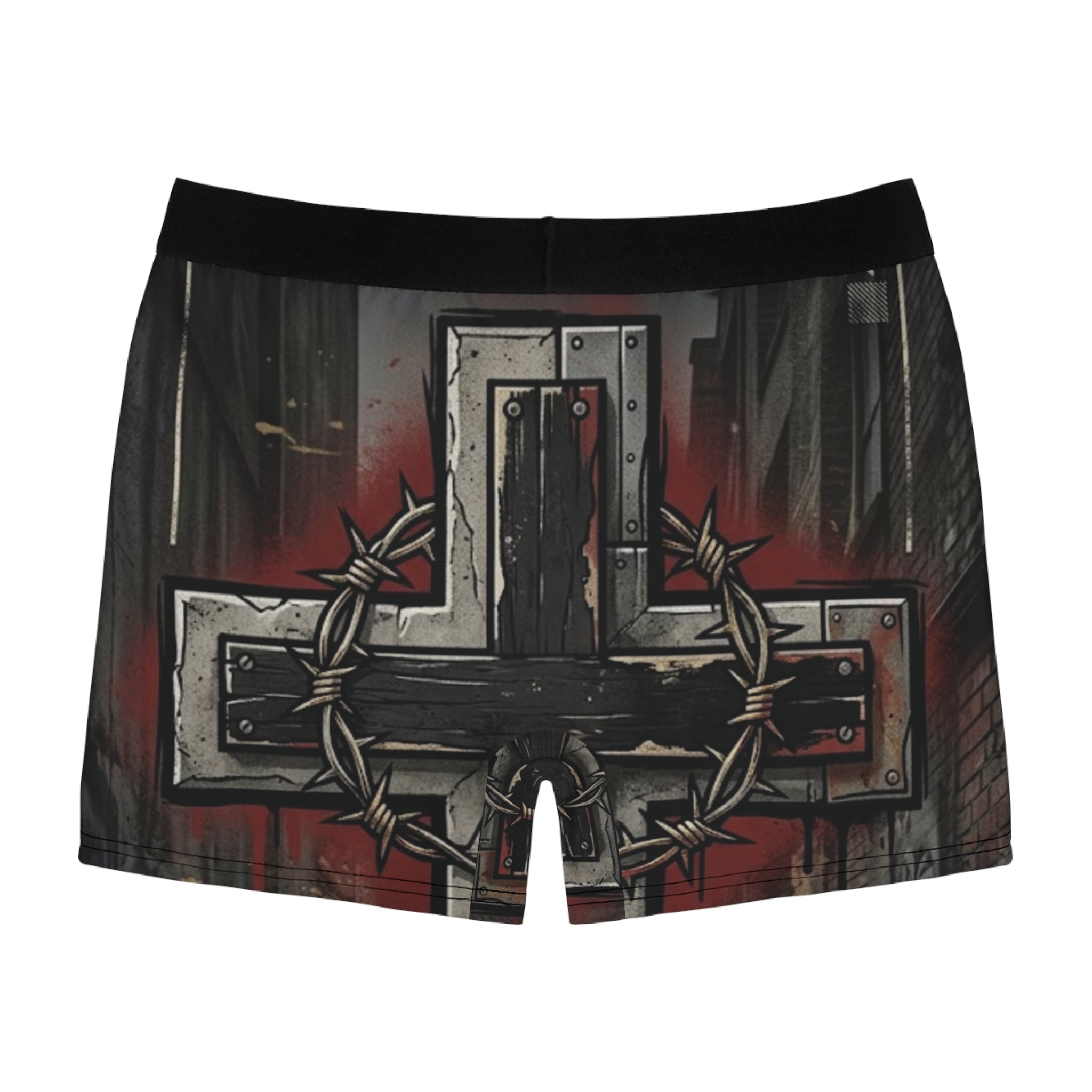 Christian Cross Boxer Briefs — John 3:16 Scripture Print