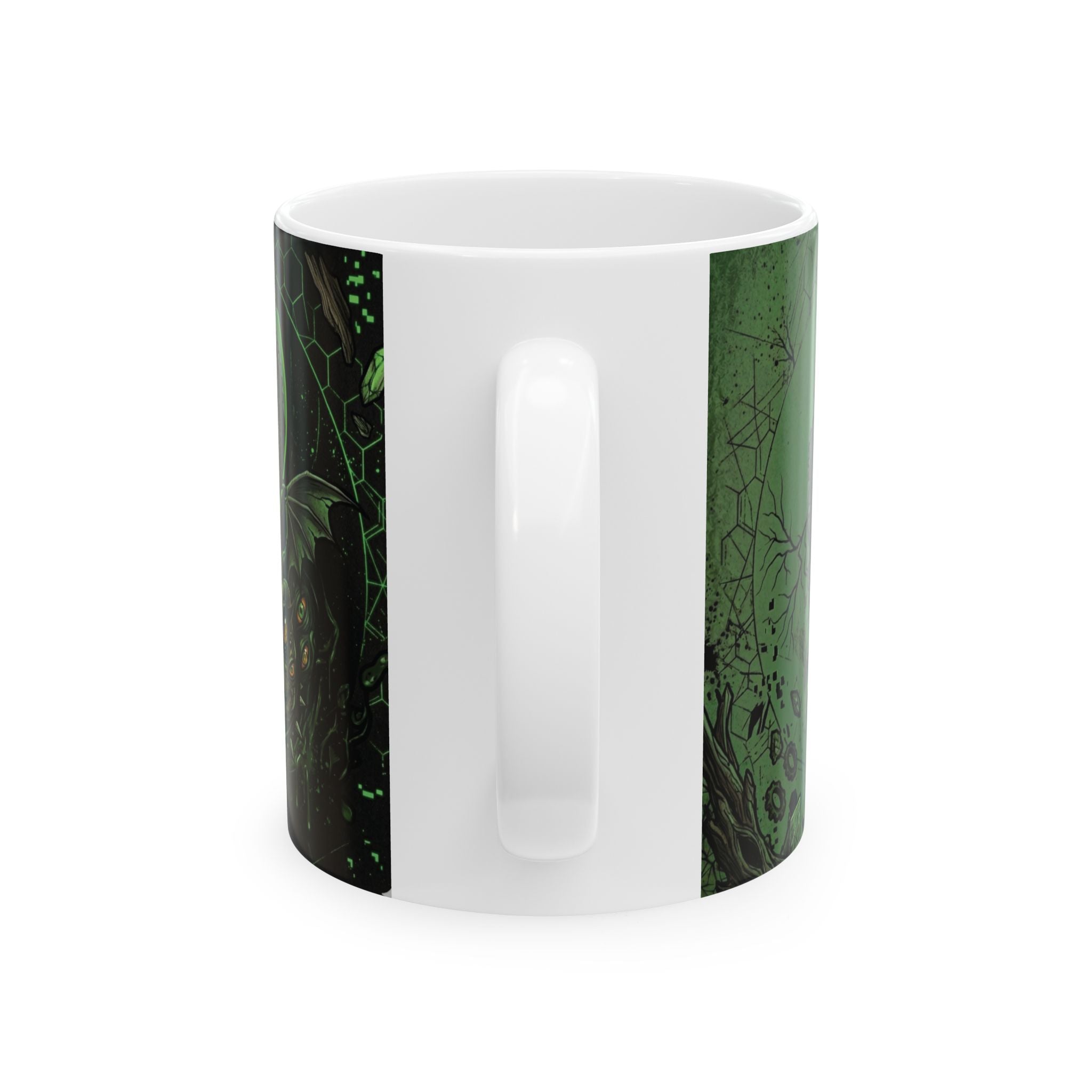 Ying Yang Green - Ceramic Mug, (11oz, 15oz)