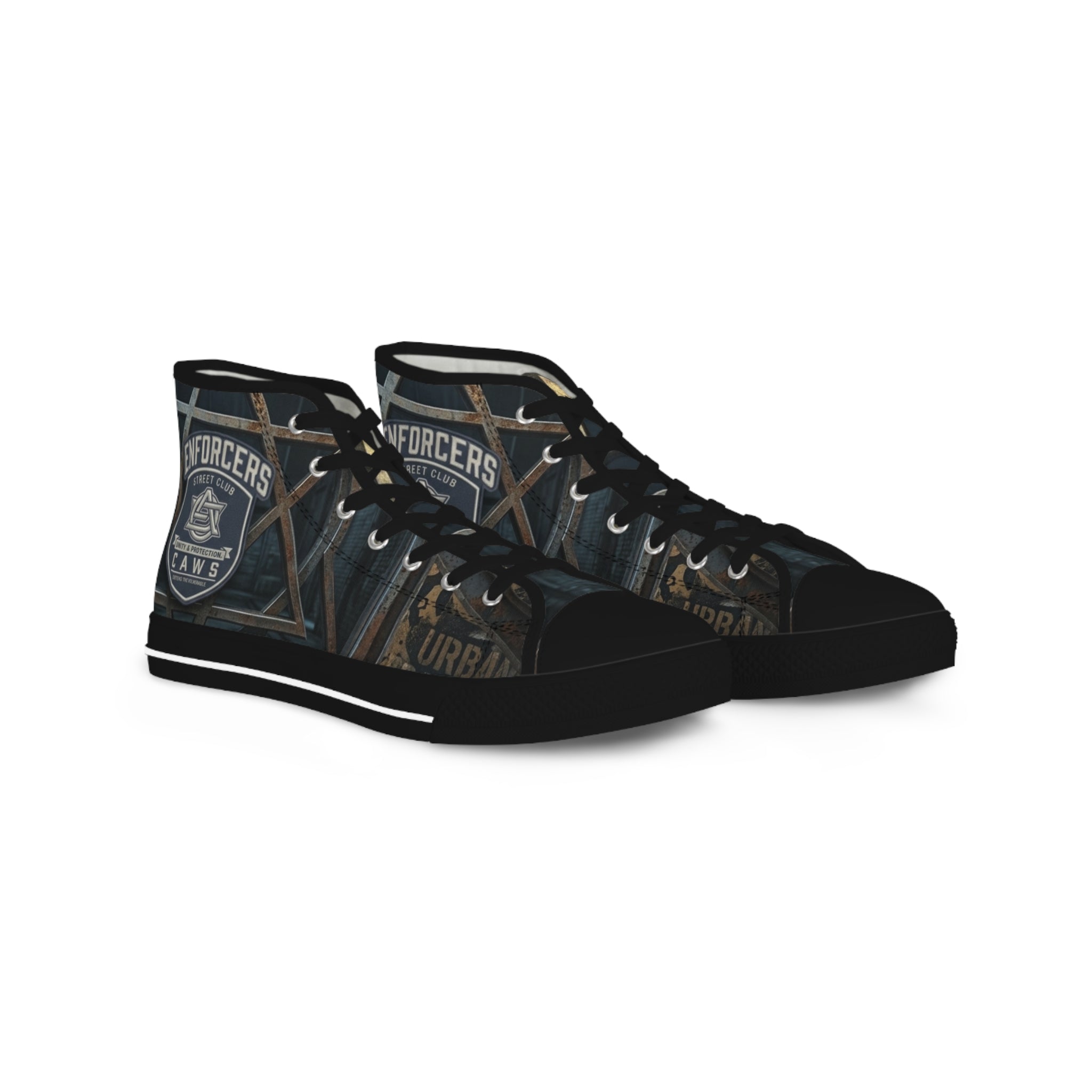 Enforcers CAWS - High Top Sneakers — Community Enforcement Badge Graphic