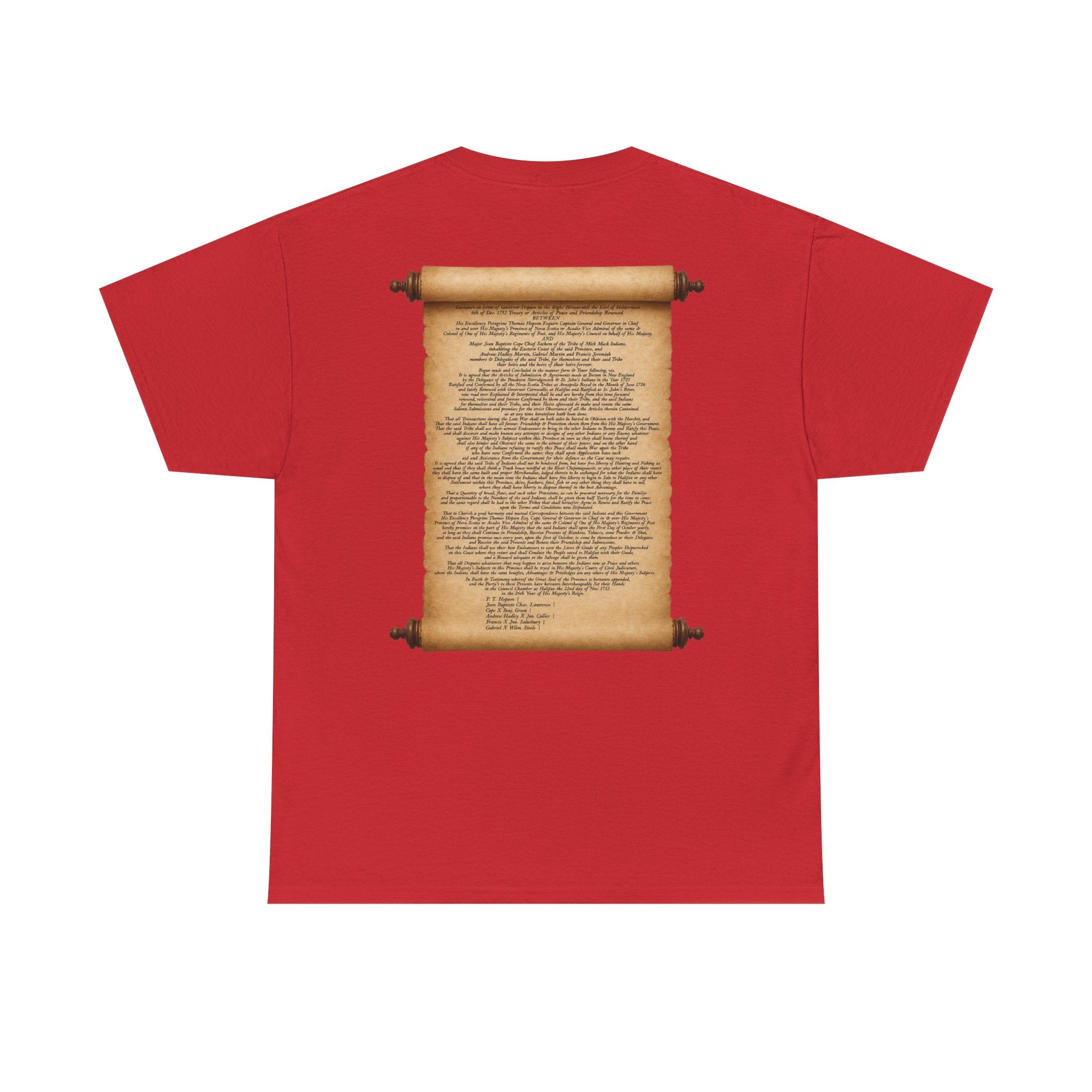 Peace and Friendship Treaty Tee — 1752 Hopson & Cope Historical Document Shirt