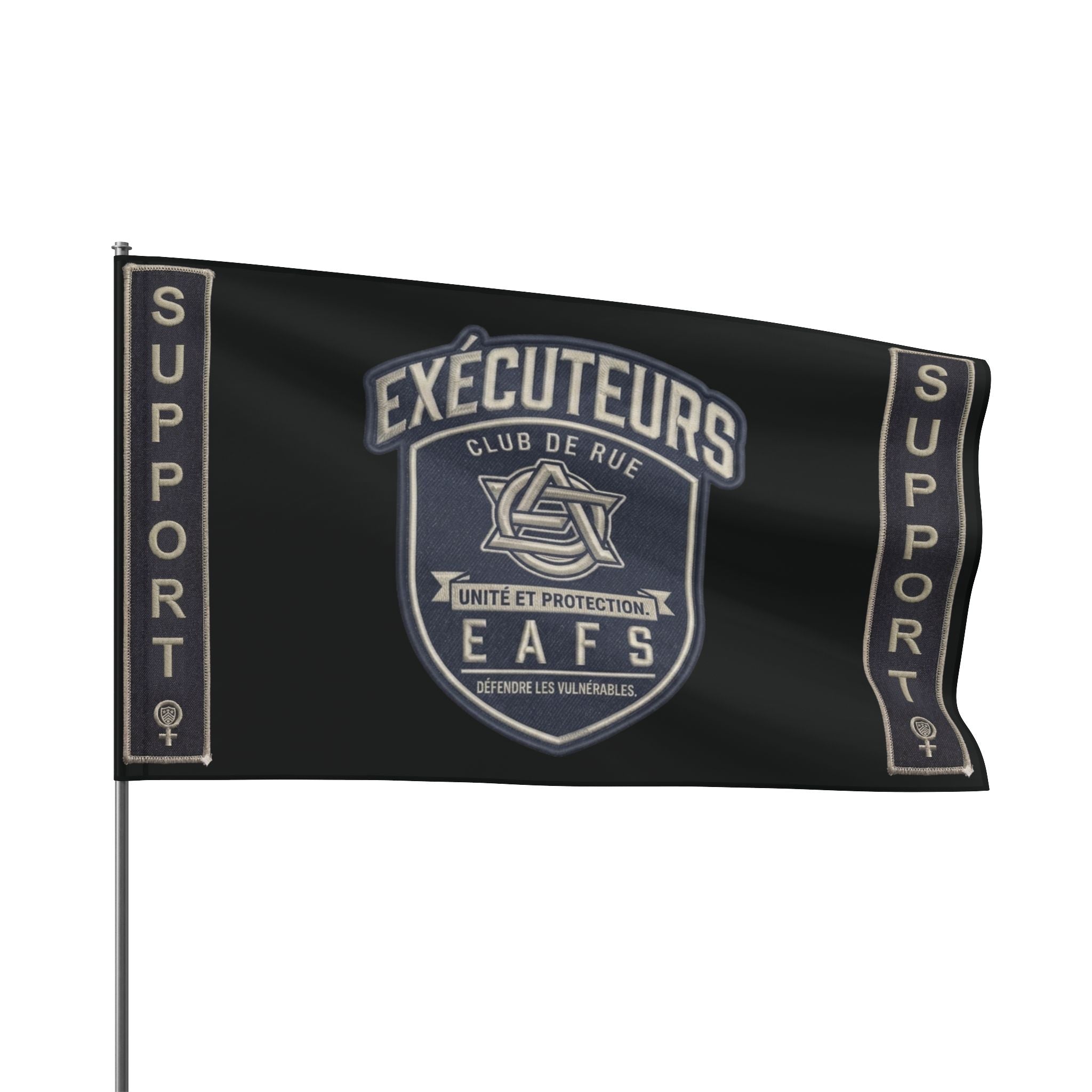 CAWS - Enforcers Street Club Flag – Unity & Protection CAWS Emblem ( French)