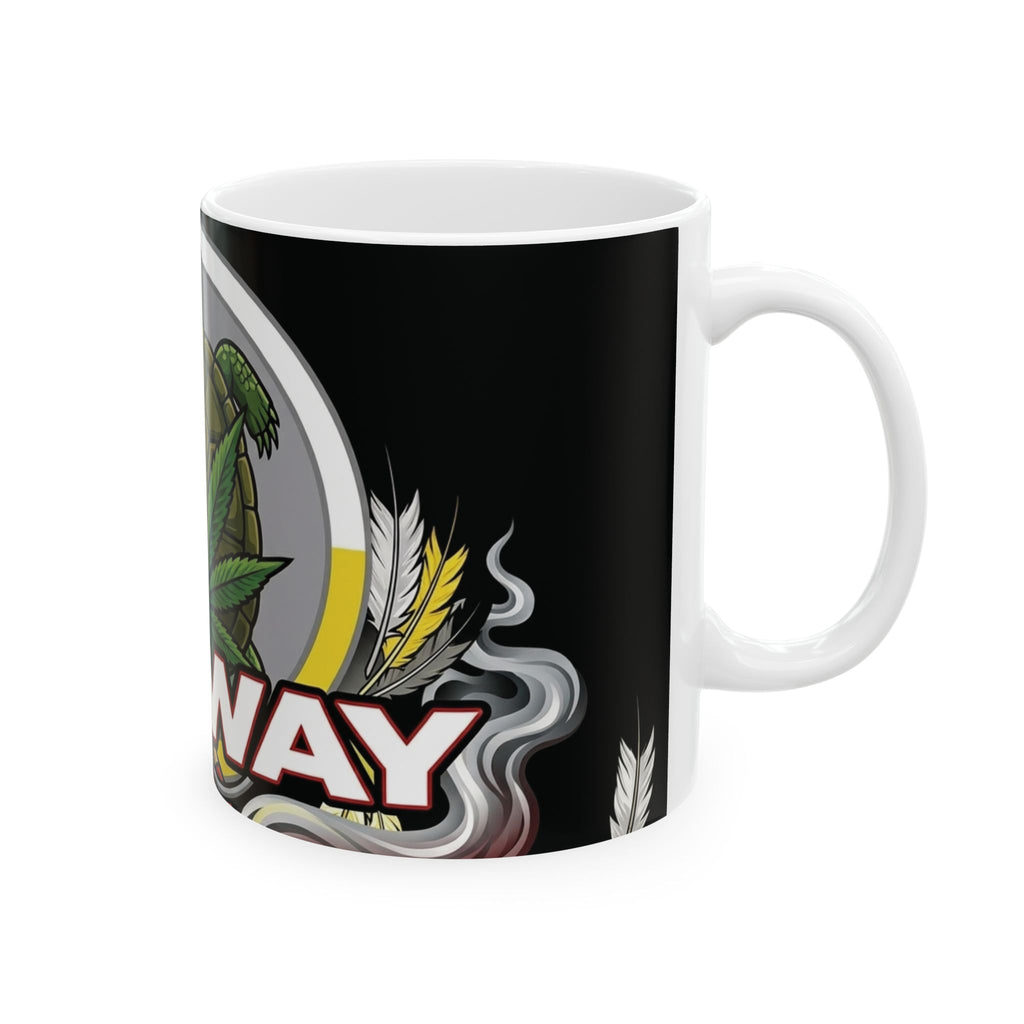 Redway Turtle Medicine Leaf  - Ceramic Mug, (11oz, 15oz)