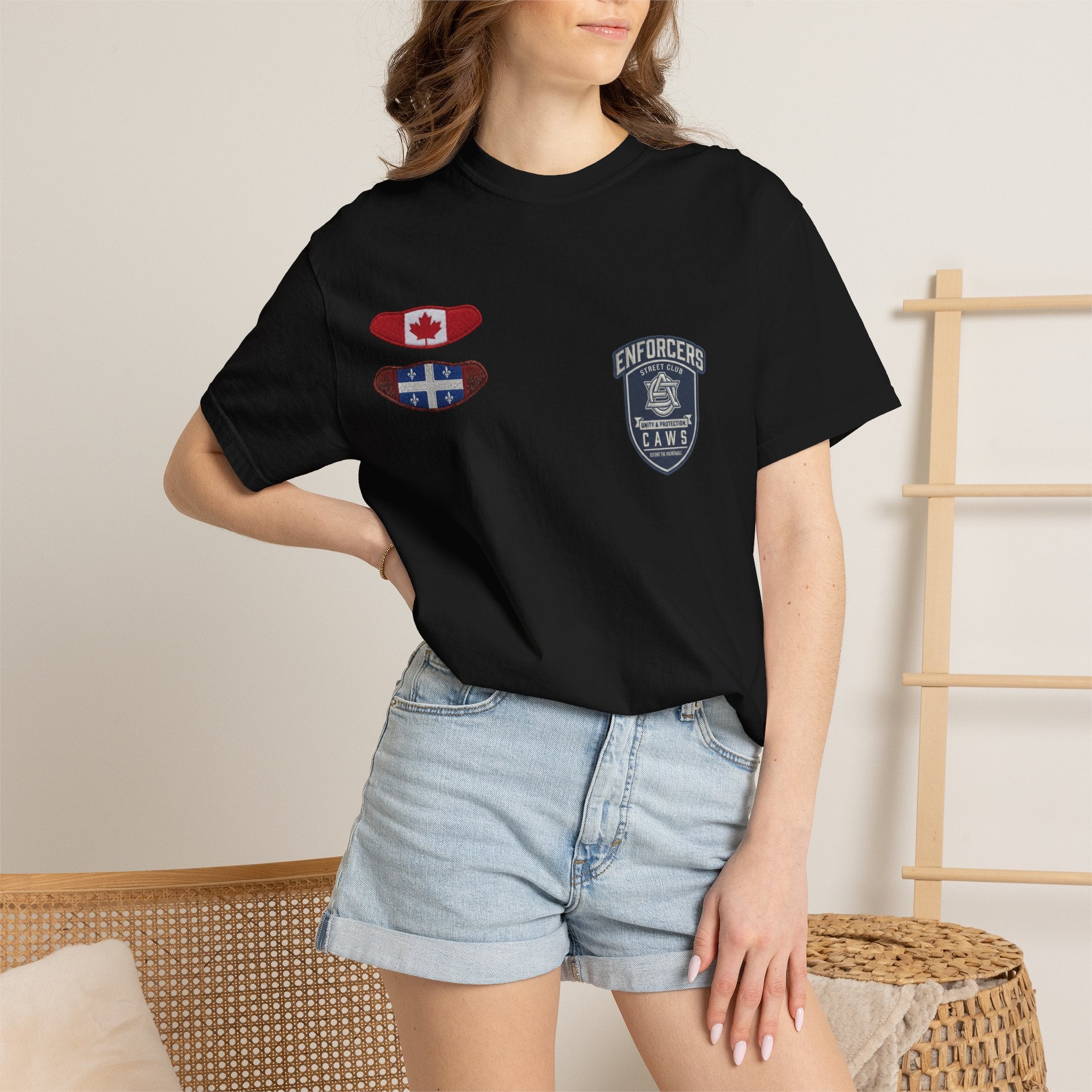 Quebec Lieutenant Support - Street Club Enforcers Tee — CAWS (Children Animals Women Seniors) Alberta