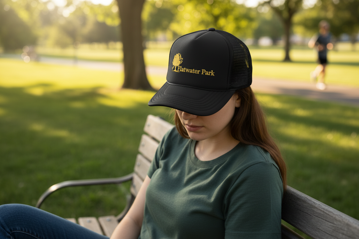 Flatwater Park Newfoundland Trucker Hat — Scenic Park Logo Cap