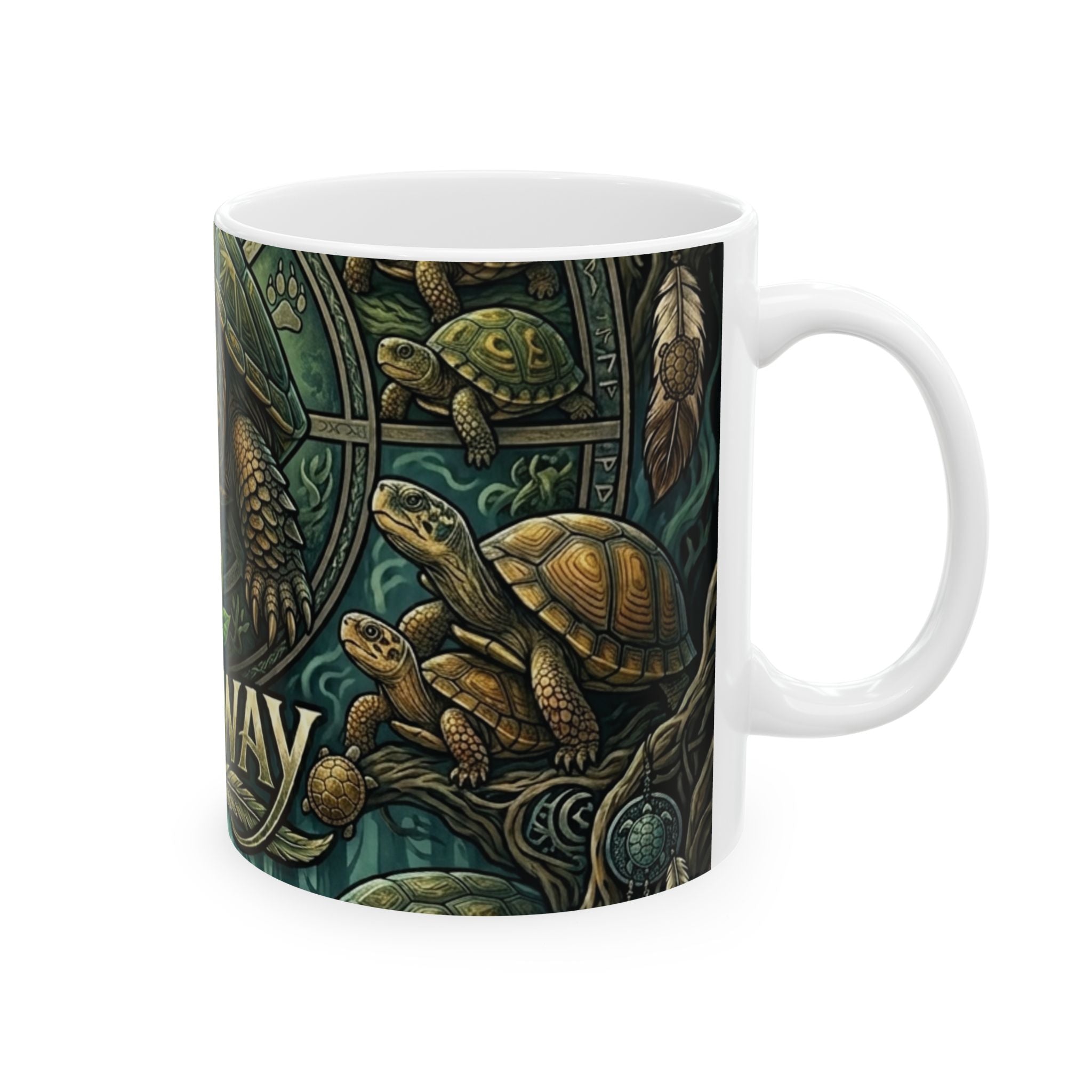 Redway Turtle - Ceramic Mug, (11oz, 15oz)