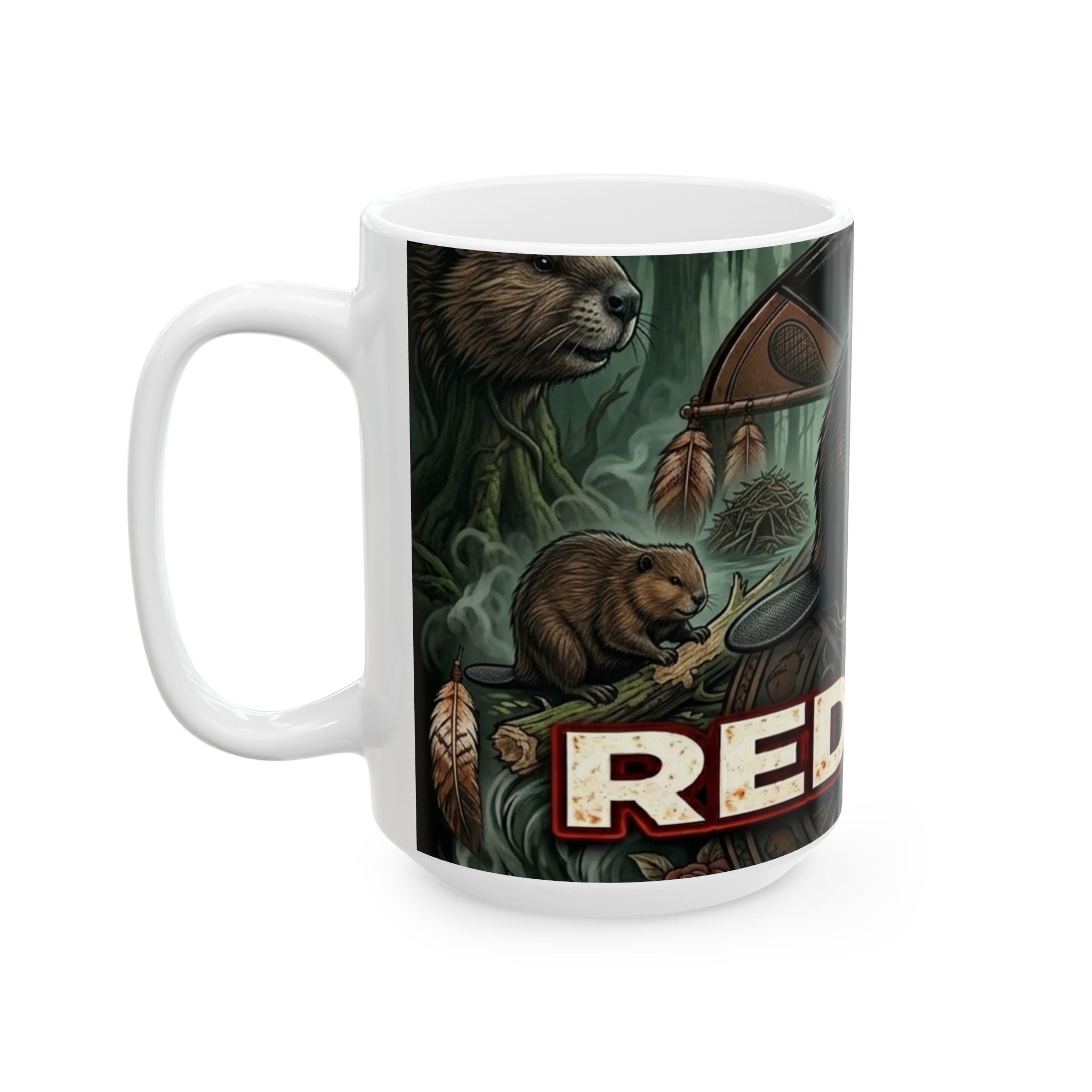 Redway Beaver Ceramic Mug,Ember Spirit Apparel