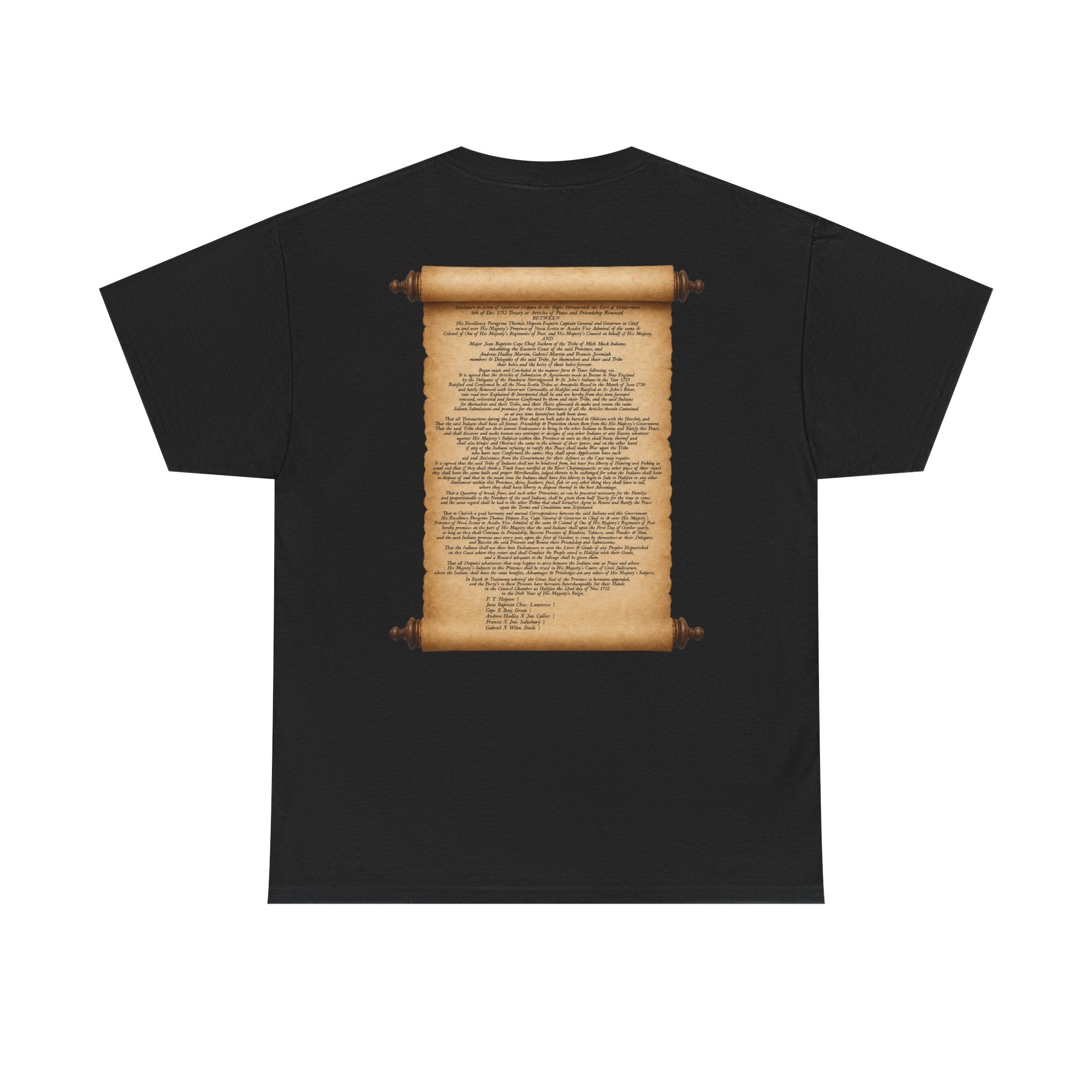 Peace and Friendship Treaty Tee — 1752 Hopson & Cope Historical Document Shirt