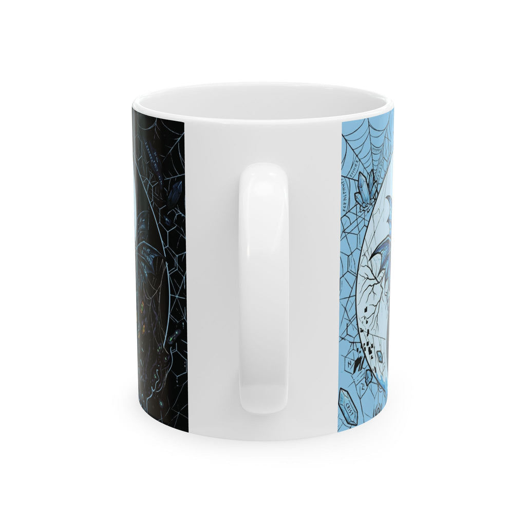 Ying Yang Icey Blue   - Keep Teaching & Walking The Red Road - Ceramic Mug, (11oz, 15oz)