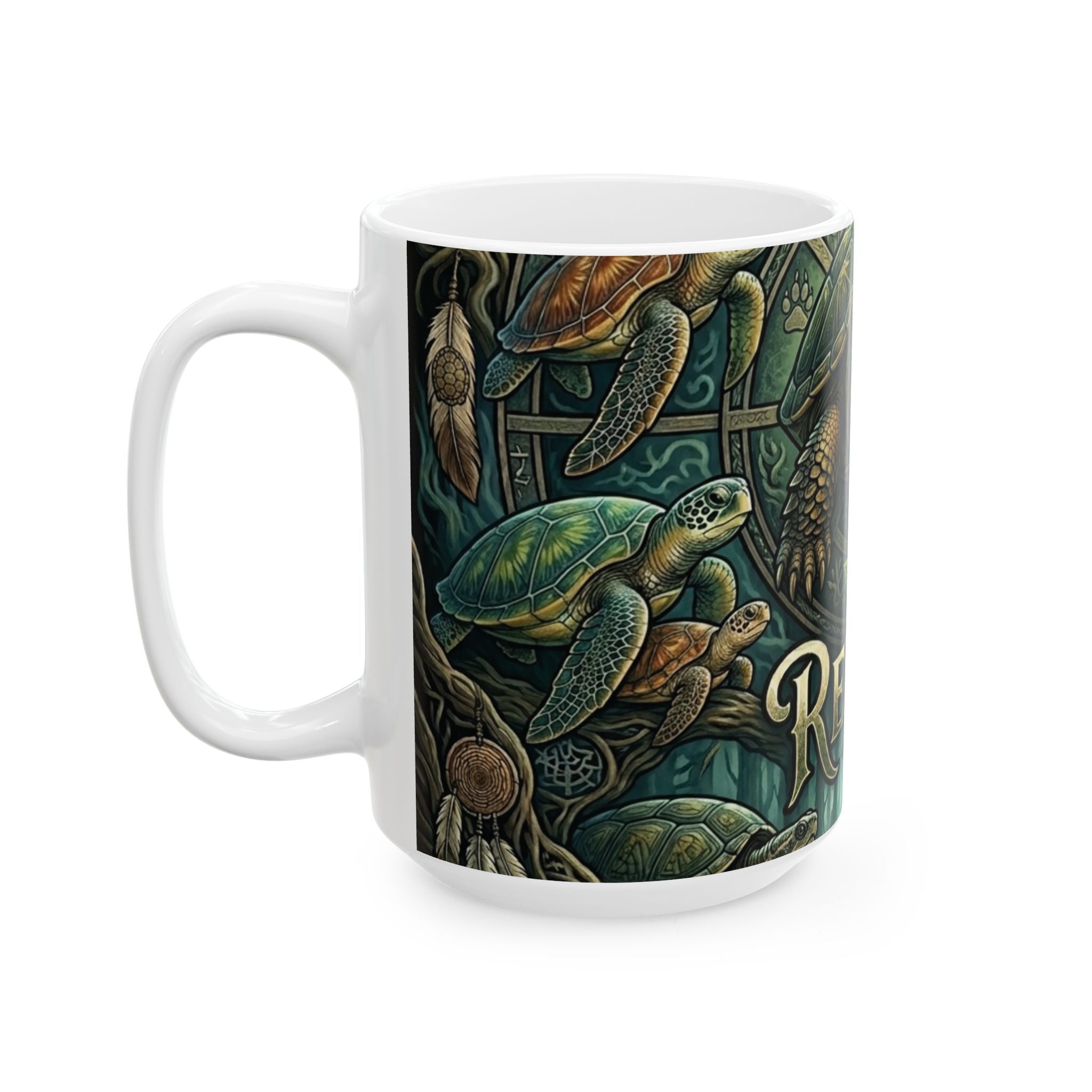 Redway Turtle - Ceramic Mug, (11oz, 15oz)