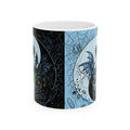 Ying Yang Icey Blue   - Keep Teaching & Walking The Red Road - Ceramic Mug, (11oz, 15oz)