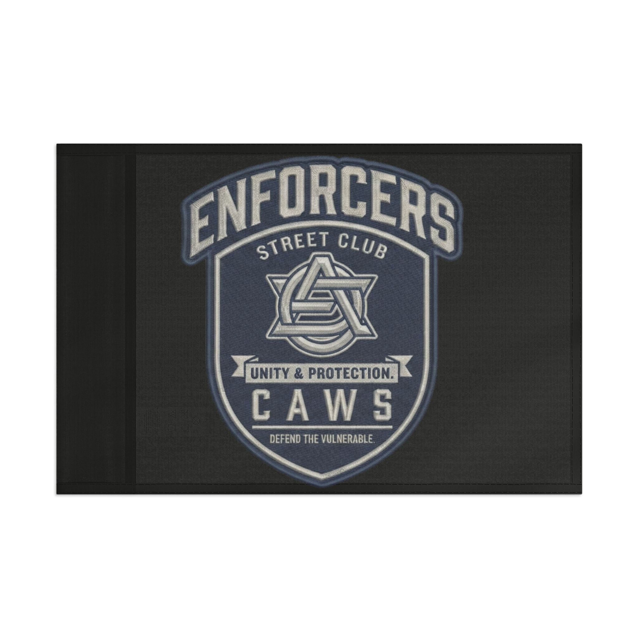 CAWS - Enforcers Street Club Flag – Unity & Protection CAWS Emblem