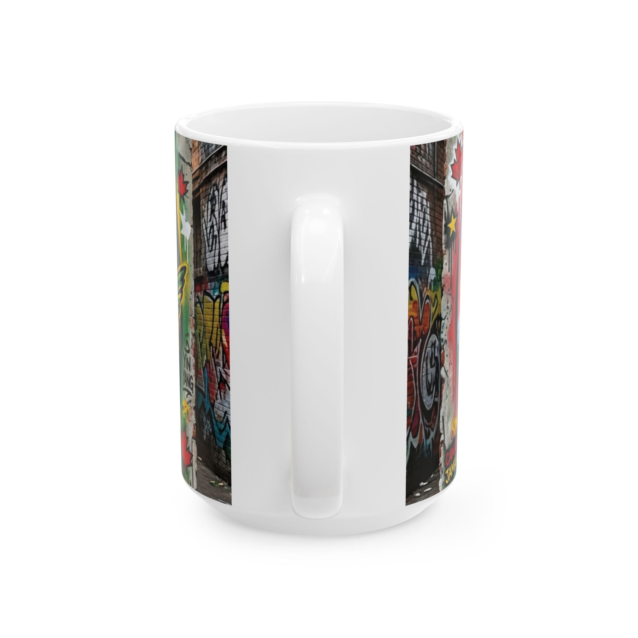 Ying Yang Jamican Canadian Love  - Keep Teaching & Walking The Red Road - Ceramic Mug, (11oz, 15oz)