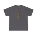 Dark Gothic Angel Tee — Hooded Angel Wings IllustrationEmber Spirit Apparel