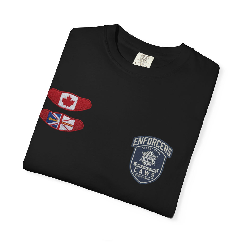 Newfoundland Captain Support - Street Club Enforcers Tee — CAWS (Children Animals Women Seniors)