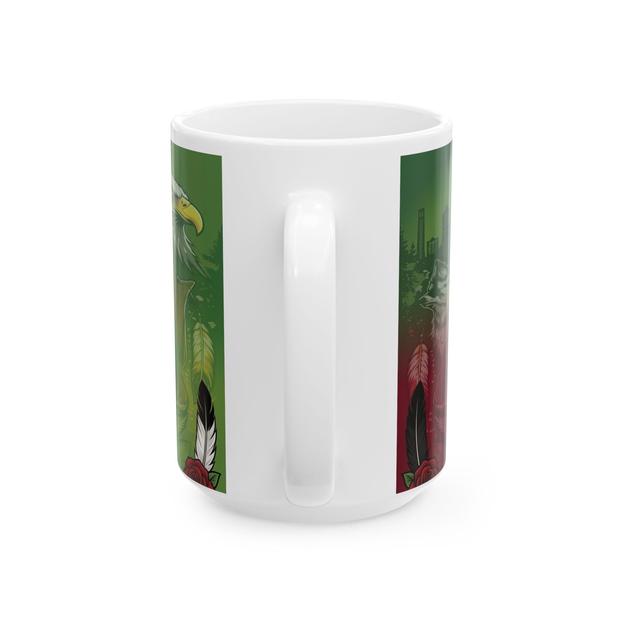Redway Turtle & Leaf  - Ceramic Mug, (11oz, 15oz)