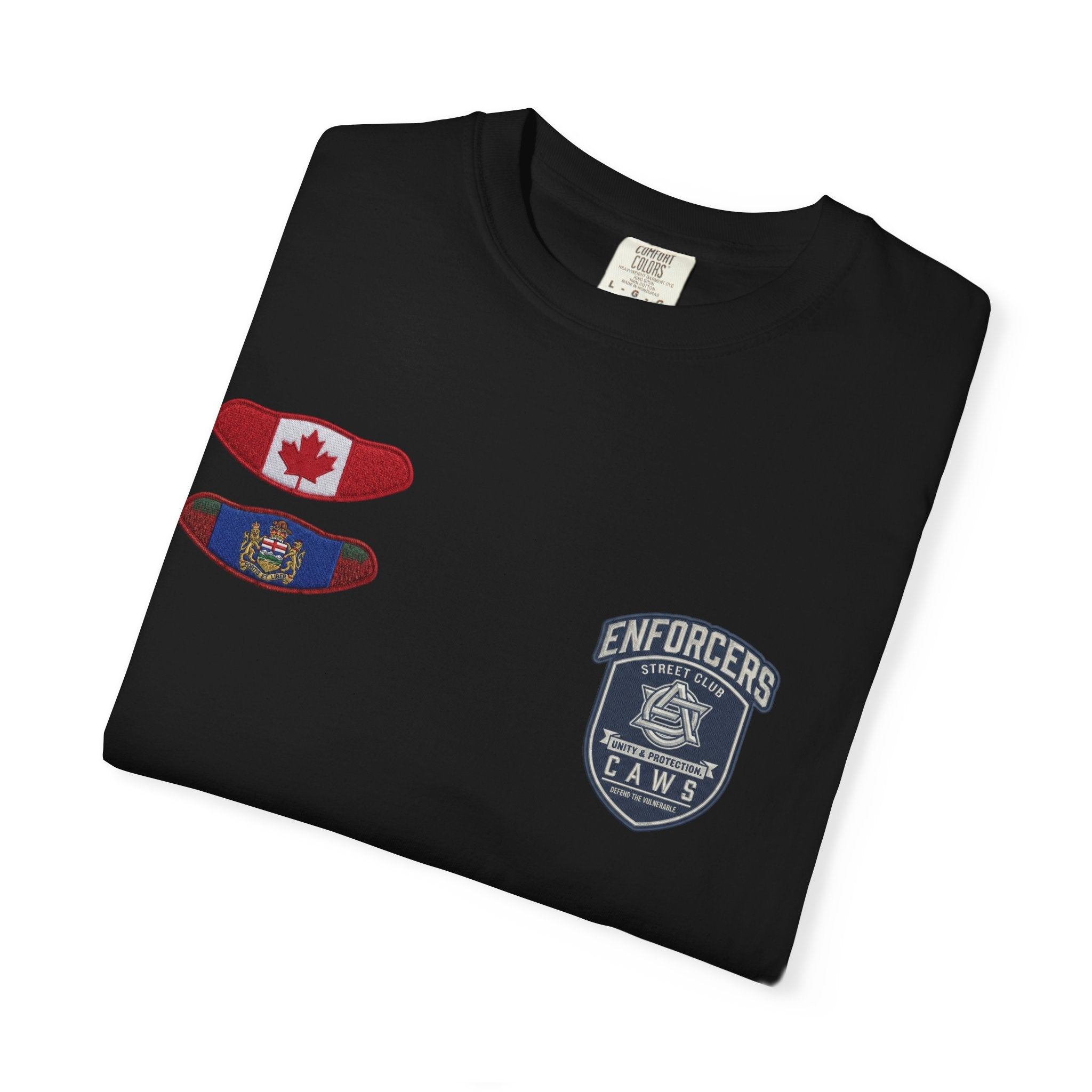 Alberta Captain Support - Street Club Enforcers Tee — CAWS (Children Animals Women Seniors)