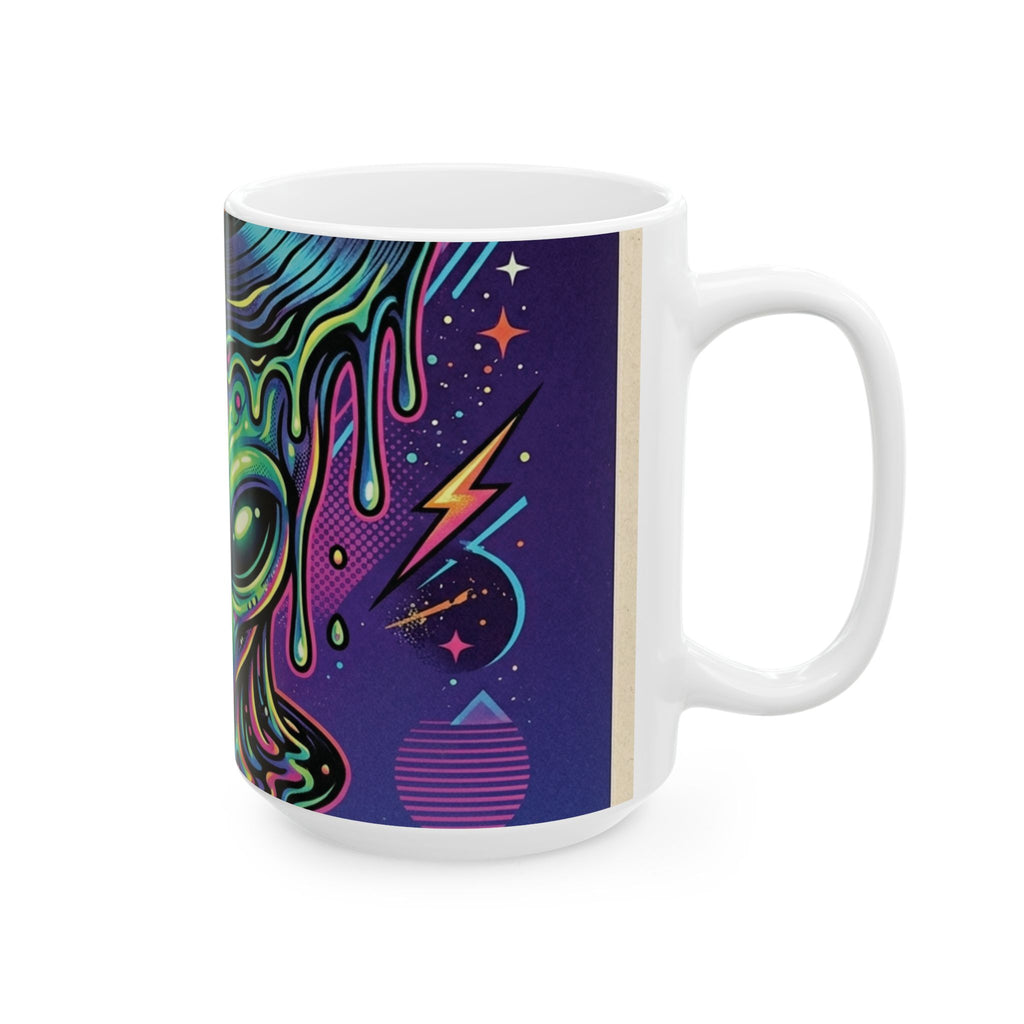 Alien Let Get Lost In The Music   - Keep Teaching & Walking The Red Road - Ceramic Mug, (11oz, 15oz)