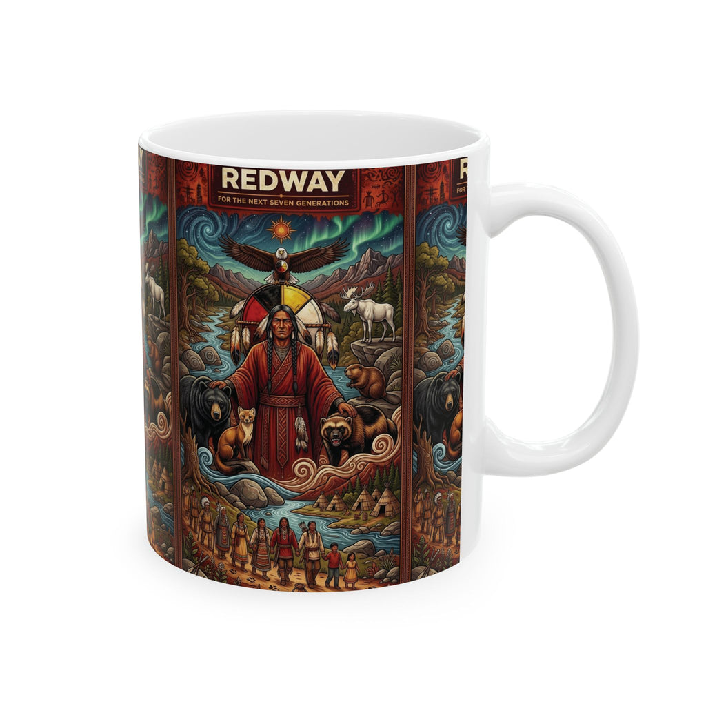 Redway  - Keep Teaching & Walking The Red Road - Ceramic Mug, (11oz, 15oz)