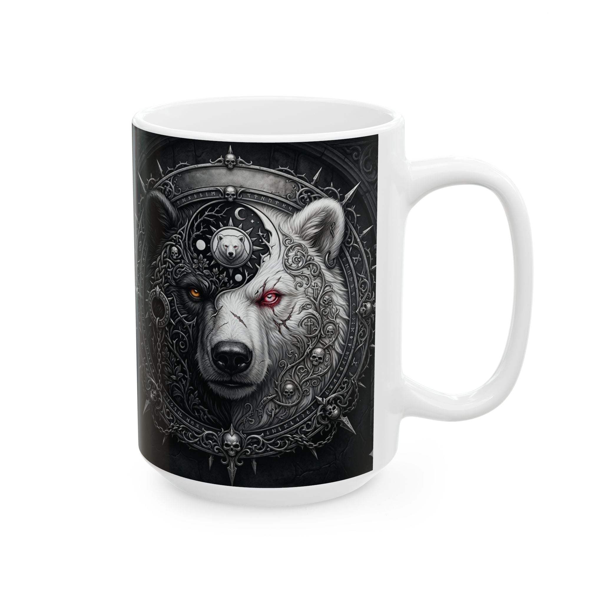 Ying Yang Bear   - Ceramic Mug, (11oz, 15oz)