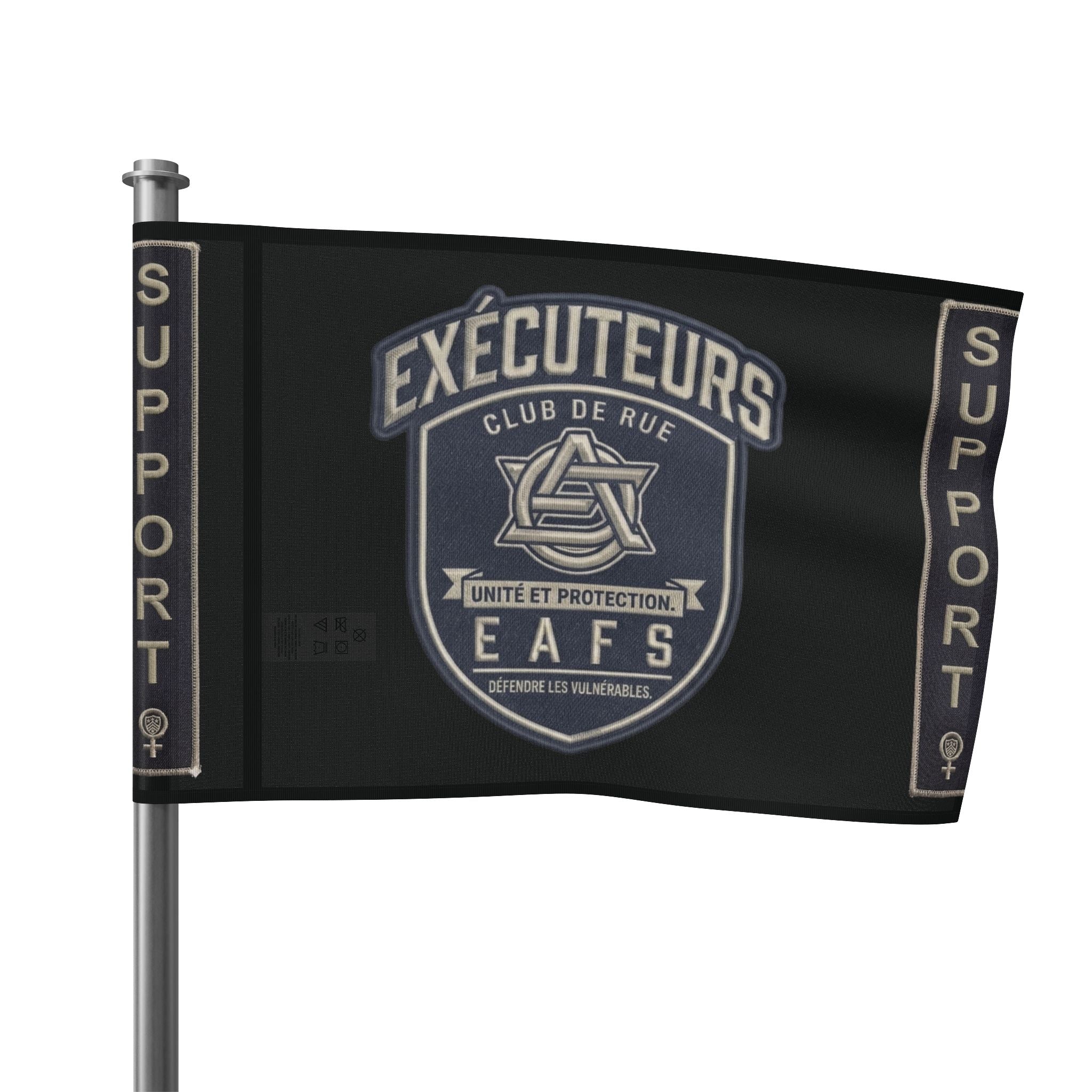 CAWS - Enforcers Street Club Flag – Unity & Protection CAWS Emblem ( French)