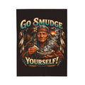 Smudge Yourself Velveteen Plush Blanket — Native Healer Design, Spiritual Cleansing Throw