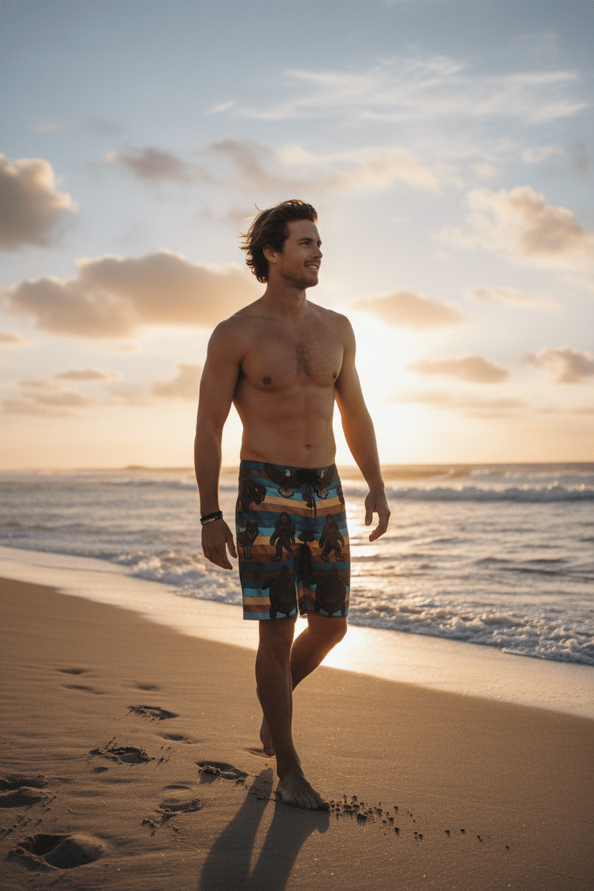 7 Grandfather Teachings Board Shorts — Ribbon Teachings Swim TrunksEmber Spirit Apparel