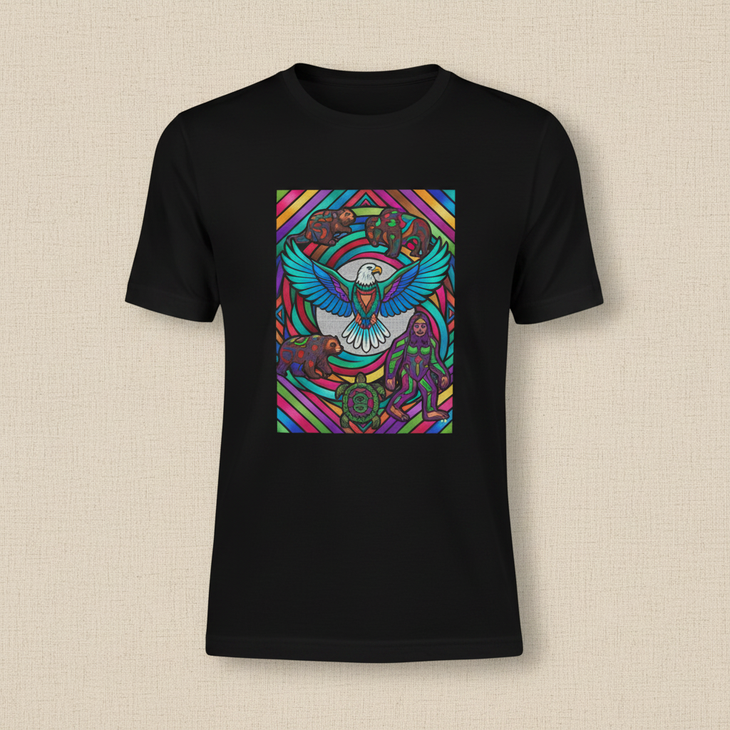 7 Grandfather Teachings T-Shirt Flat Mockup